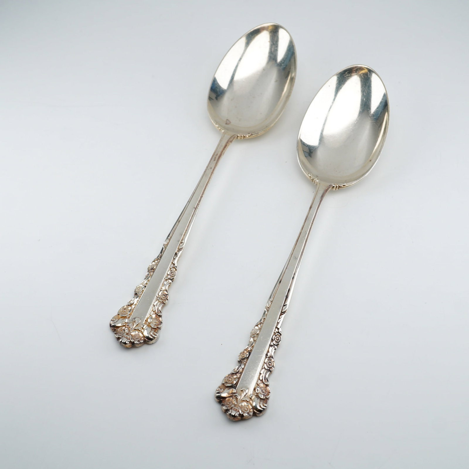 2pc Lunt Sterling Silver Oval Soup Spoons, Belle Meade (1 of 4)