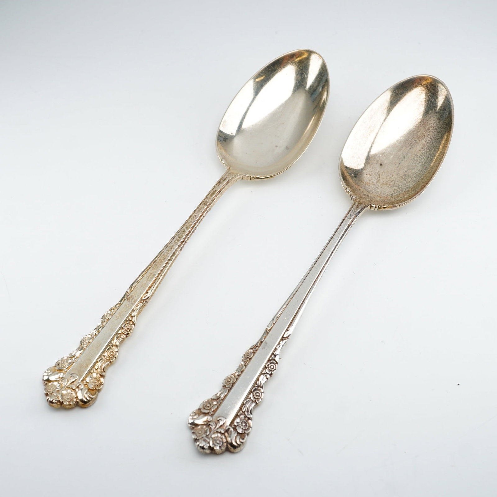 2pc Lunt Sterling Silver Oval Soup Spoons, Belle Meade (1 of 4)