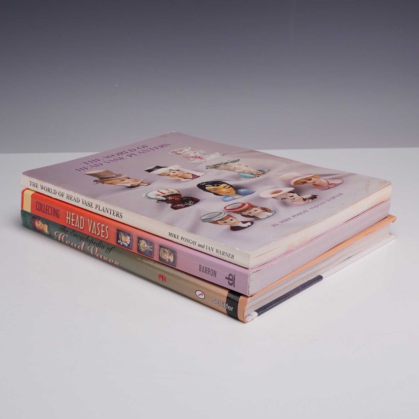 3pc Head Vase Collector Reference Books - 3