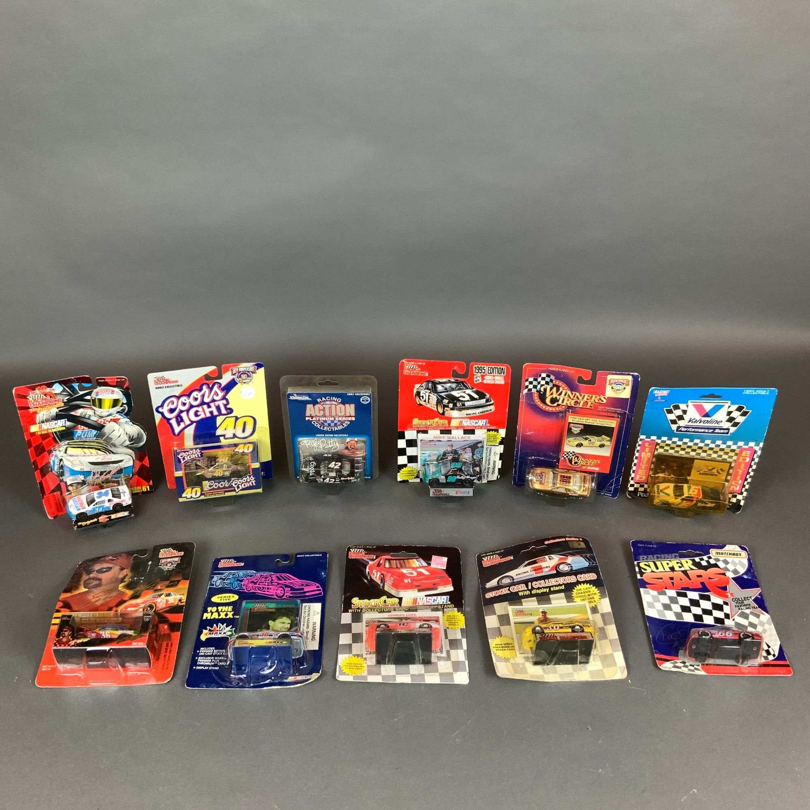 A Collection of 11 Vintage NASCAR Die-Cast Model Cars (1 of 3)