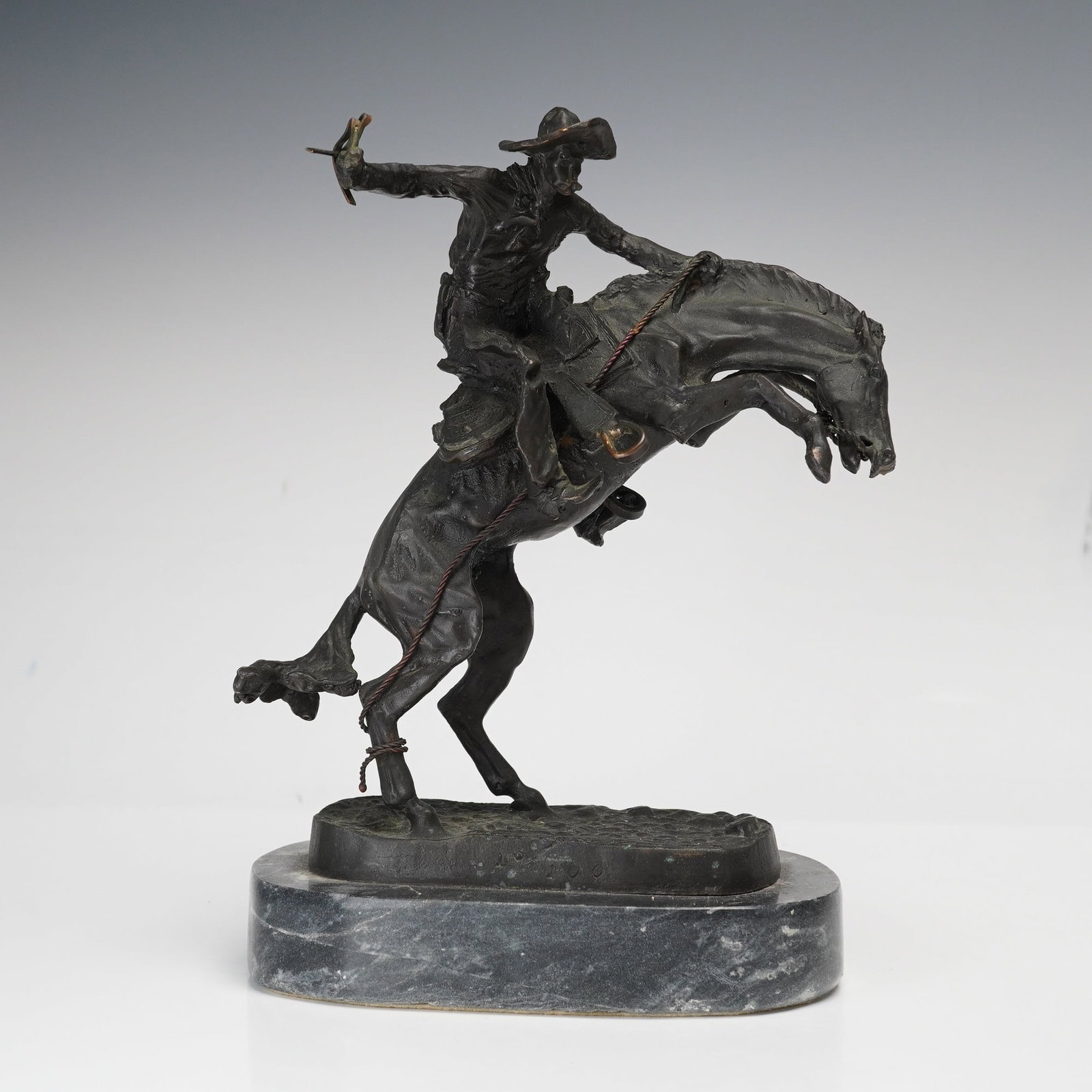 After Frederic Remington, The Bronco Buster ASB Bronze Sculpture, Cast Signature (1 of 7)