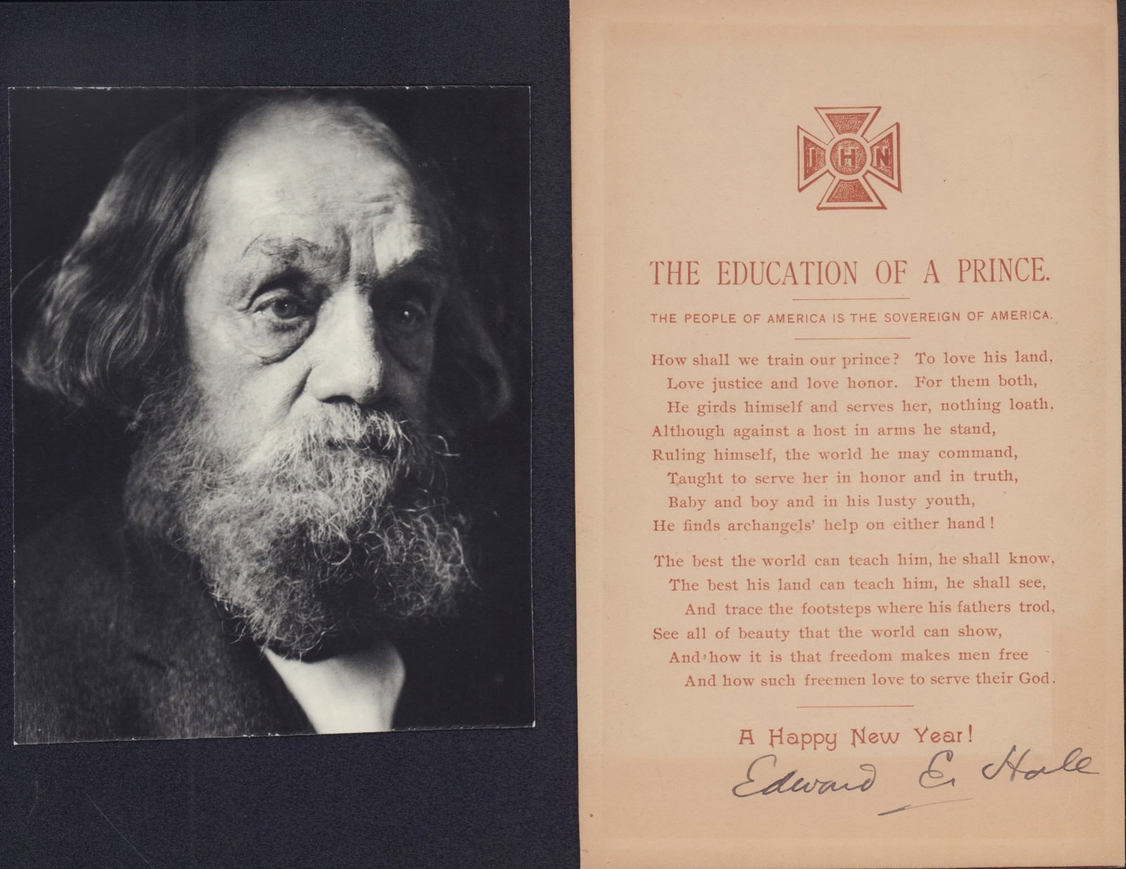 Attributed to Helen Mary Knowlton, 'Portrait of Edward Everett Hale', circa 1895, Signed (1 of 2)