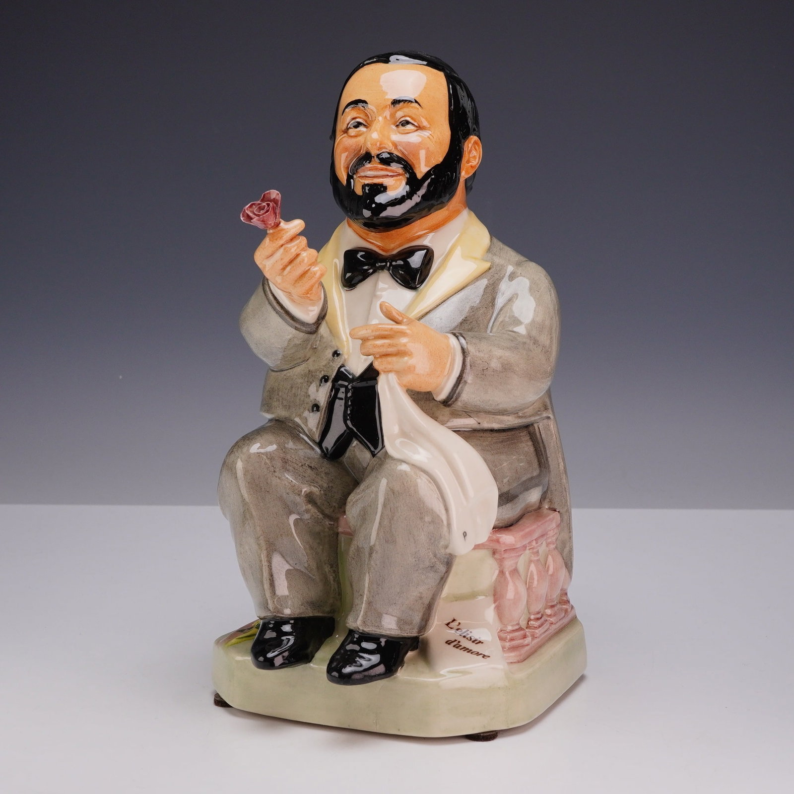Kevin Francis Ceramics Large Toby Jug, Pavarotti: A finely crafted, limited edition Toby jug celebrating the legendary "King of the High Cs," Luciano Pavarotti. Modeled by the acclaimed artist Doug Tootle for Kevin Francis Ceramics in Staffordshire,
