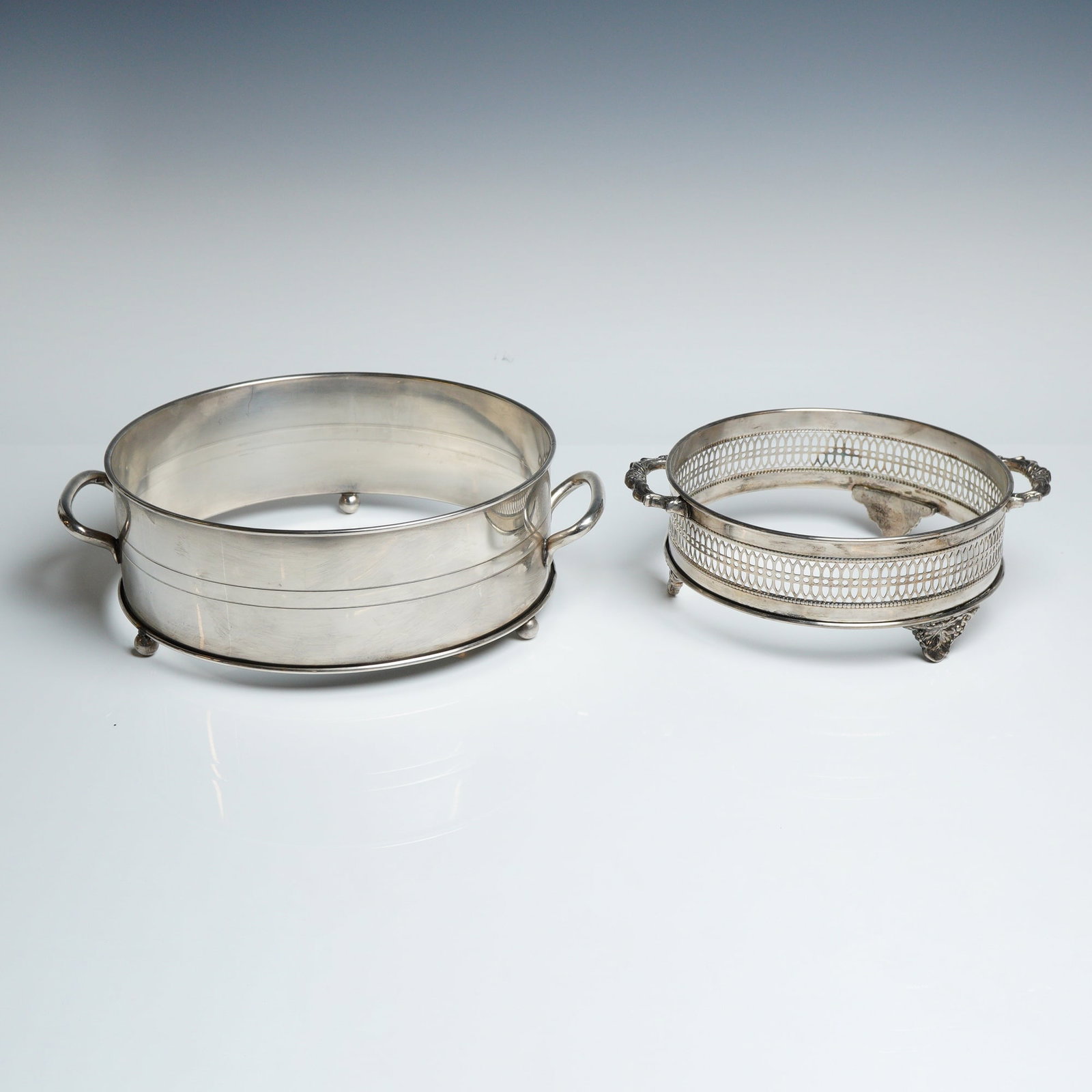 Two Silverplated Casserole Dish Holders (1 of 3)