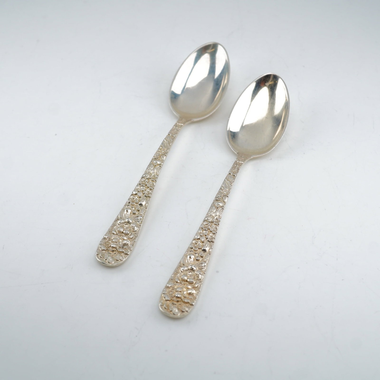 2pc Kirk Stieff Sterling Silver Demitasse Spoons, Stieff Rose (1 of 4)