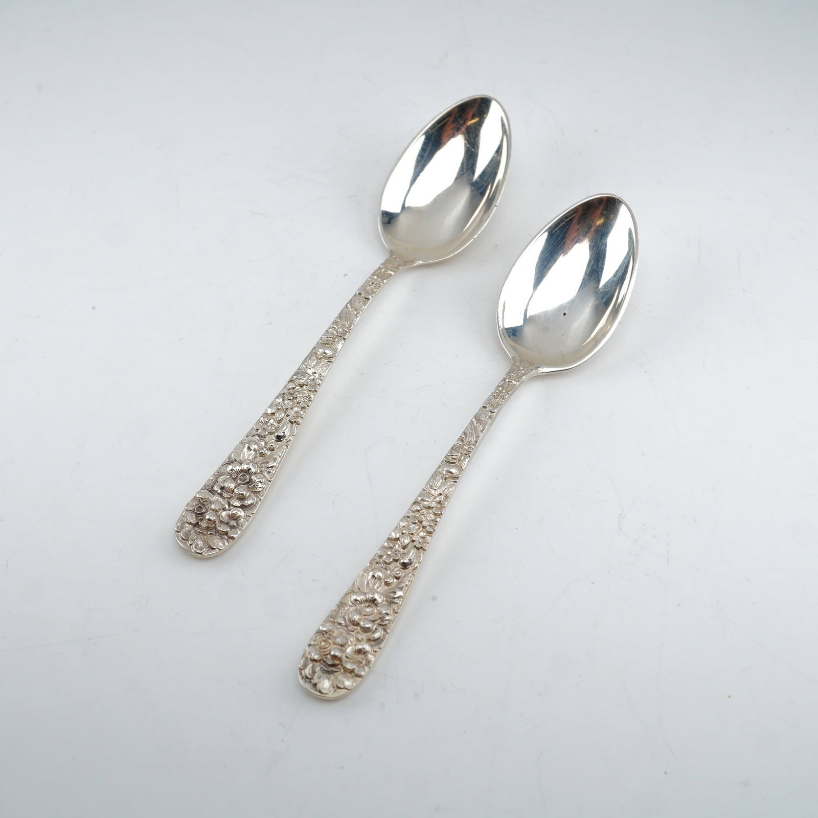 2pc Kirk Stieff Sterling Silver Demitasse Spoons, Stieff Rose (1 of 4)