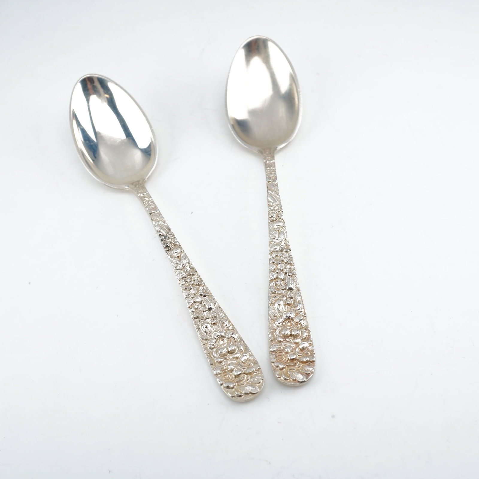 2pc Kirk Stieff Sterling Silver Demitasse Spoons, Stieff Rose (1 of 4)