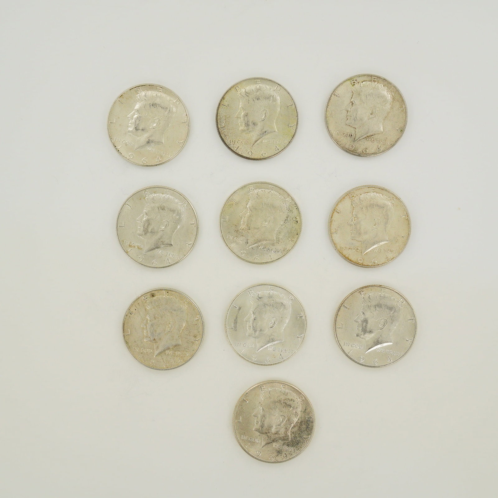 A Collection of US 1964 Kennedy Half Dollars $5.00 Face Value (1 of 2)