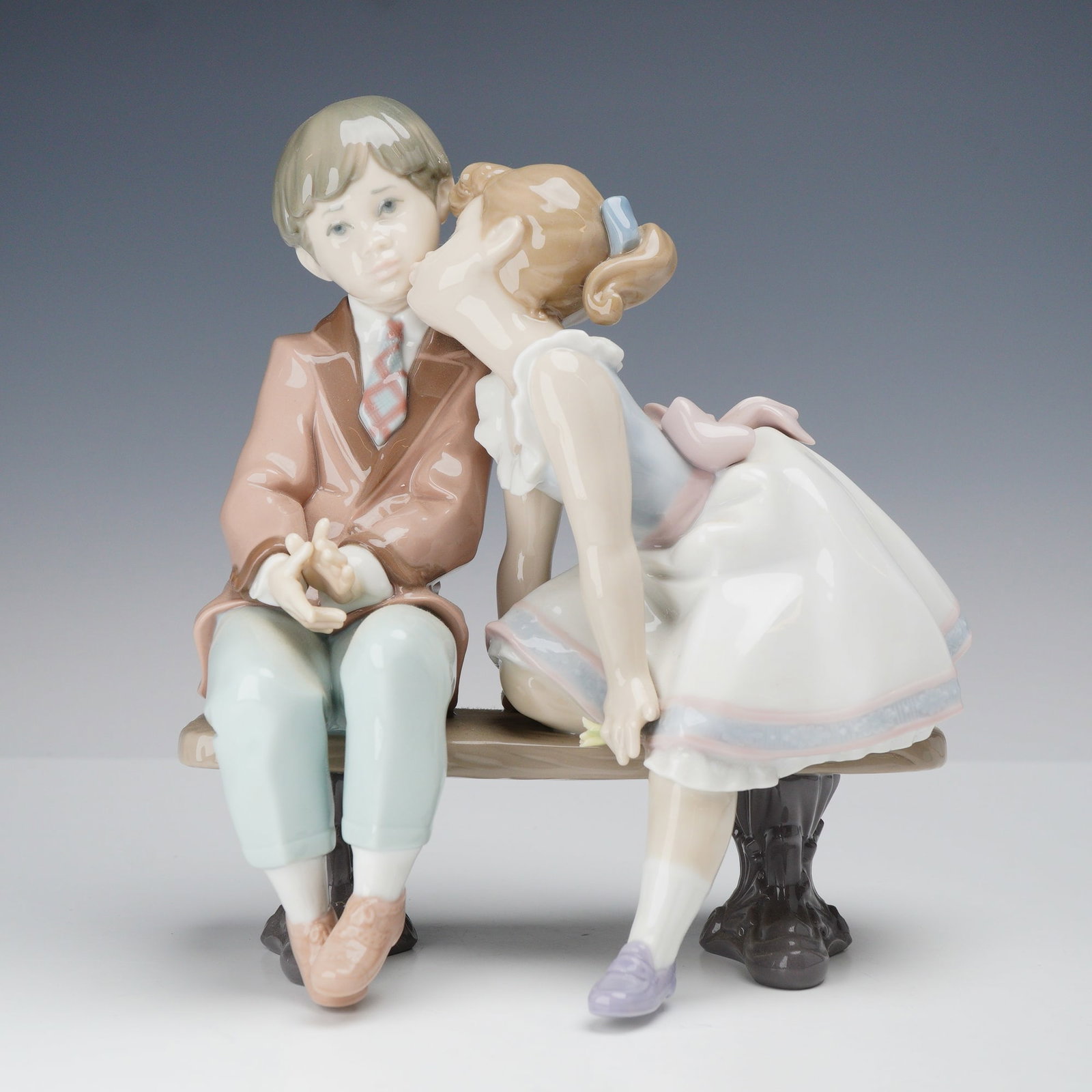 Lladro Ten and Growing Glazed Porcelain Figurine Model Number 7635 (1 of 3)