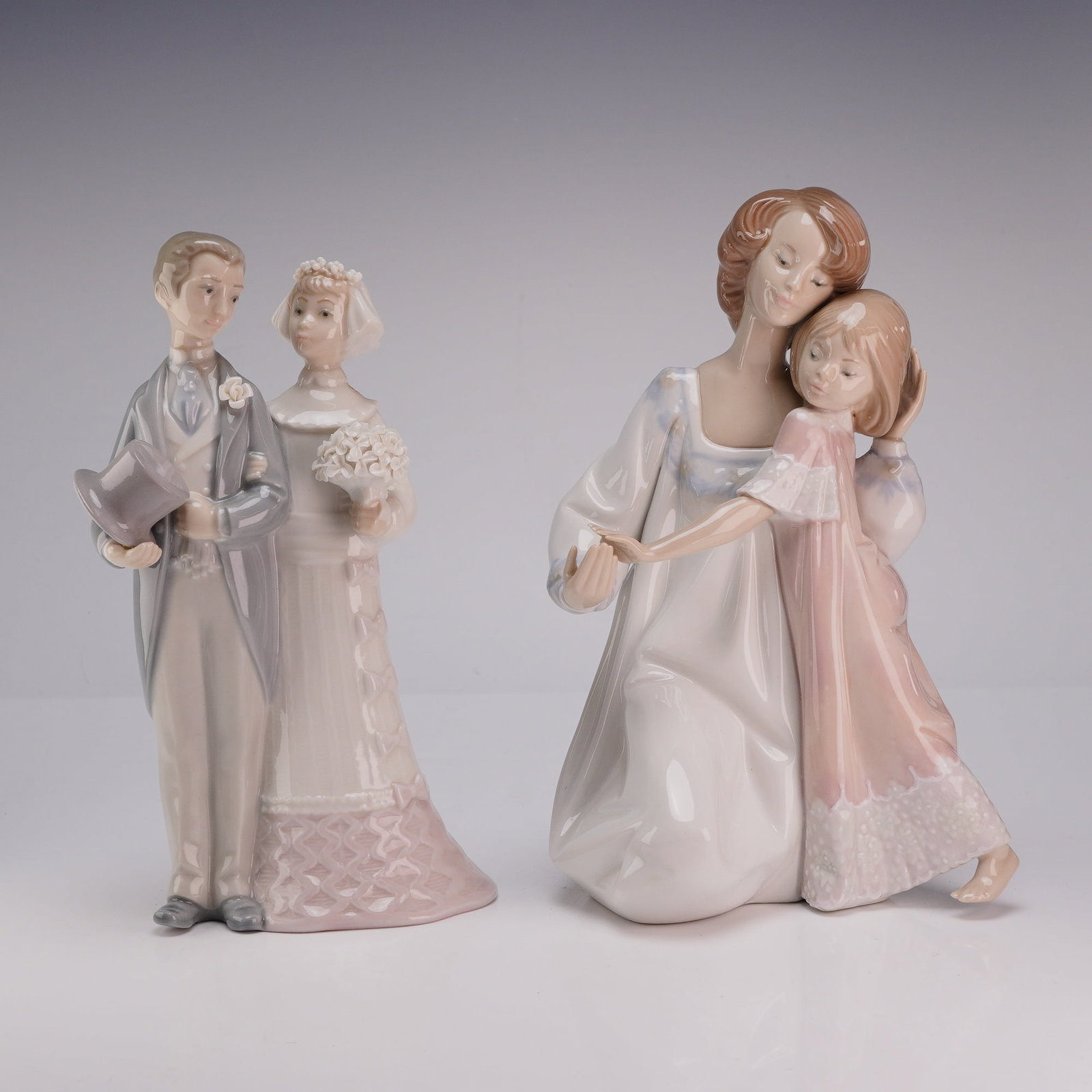 Two Lladro Porcelain Figurines, Wedding 01004808 and Goodnight 01005449 (1 of 3)