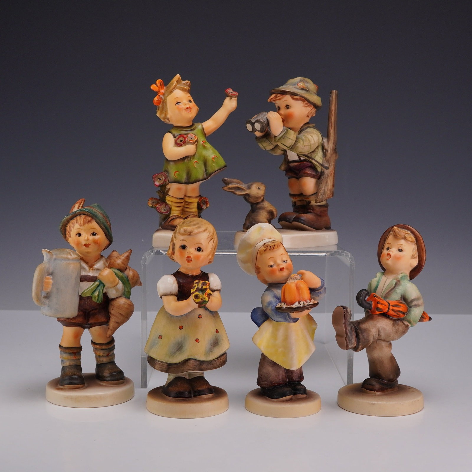 6pc Goebel Hummel Hand-Painted Porcelain Figurines (1 of 3)