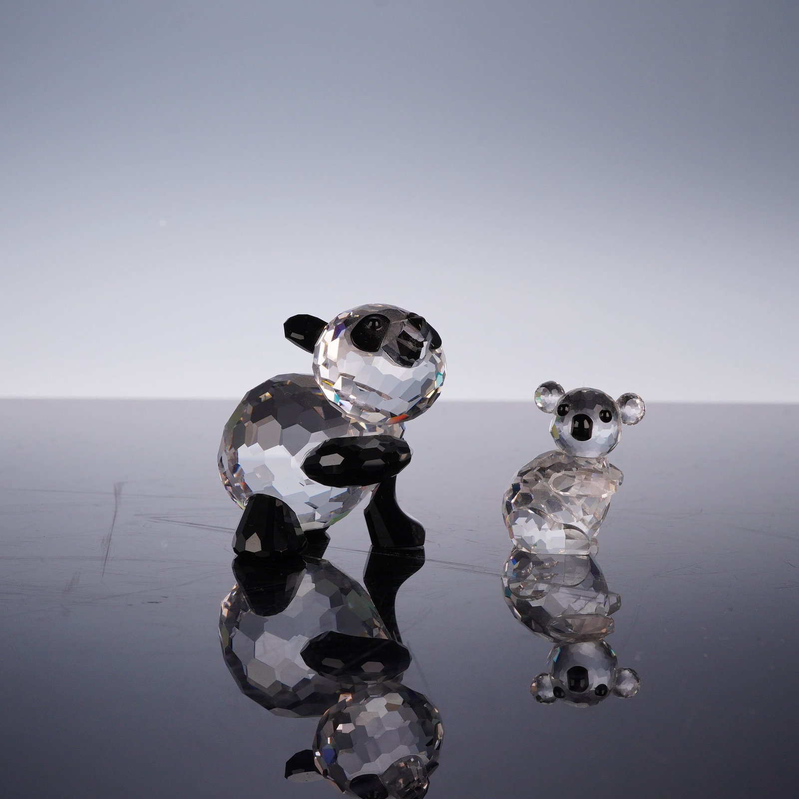 2pc Swarovski Crystal Figurines, Panda Mother and Mini Koala Bears (1 of 5)
