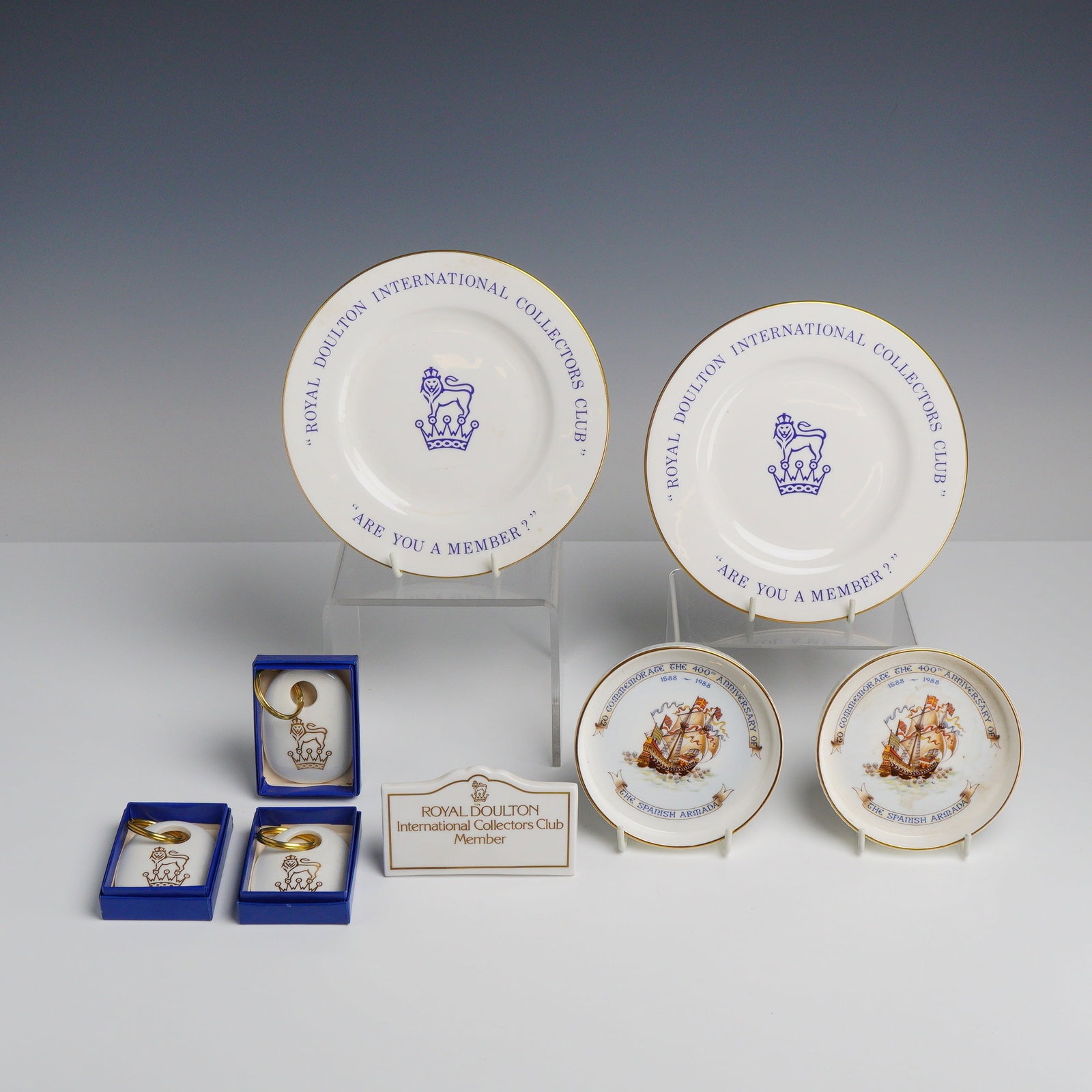 8 pc Royal Doulton International Collectors Club & Commemorative Porcelain Items (1 of 3)