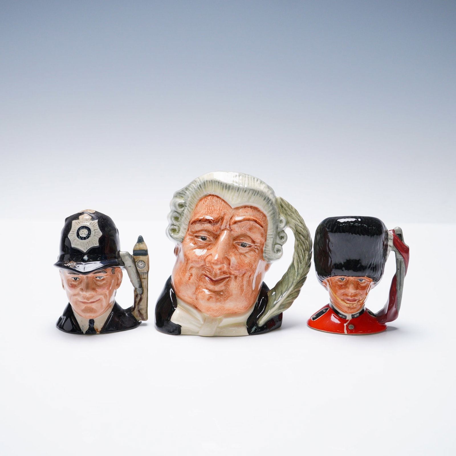 3pc Royal Doulton Character Jugs, Icons of British Authority (1 of 3)