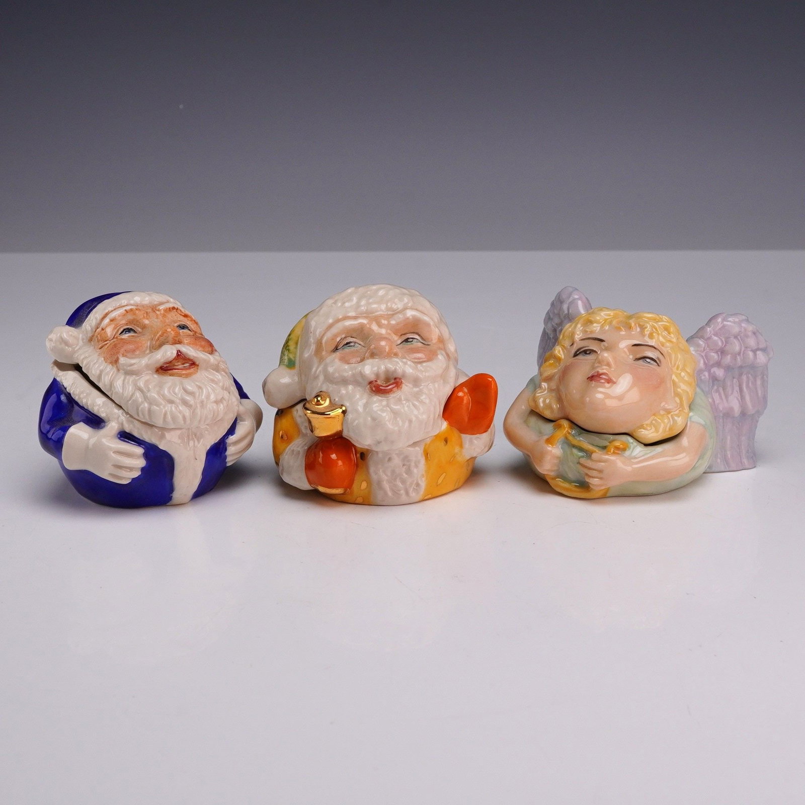 Three Kevin Francis Face Pots, Christmas Theme including Development Edition (1 of 5)