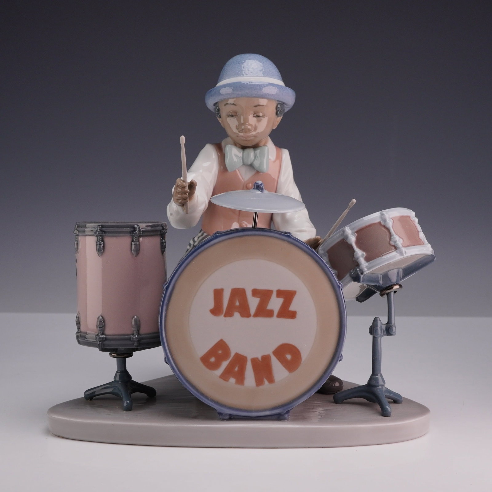 Lladro Porcelain Figurine Jazz Drums 1005929 with Box (1 of 4)