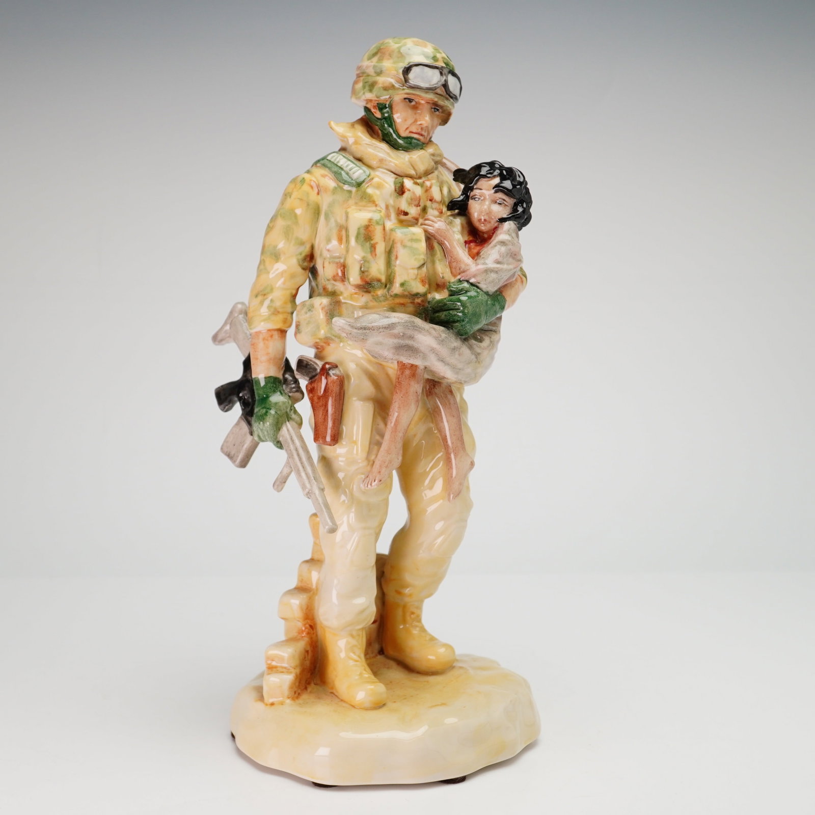 Peggy Davies Limited Edition Ceramic Figurine, In the Arms of a Hero (1 of 3)