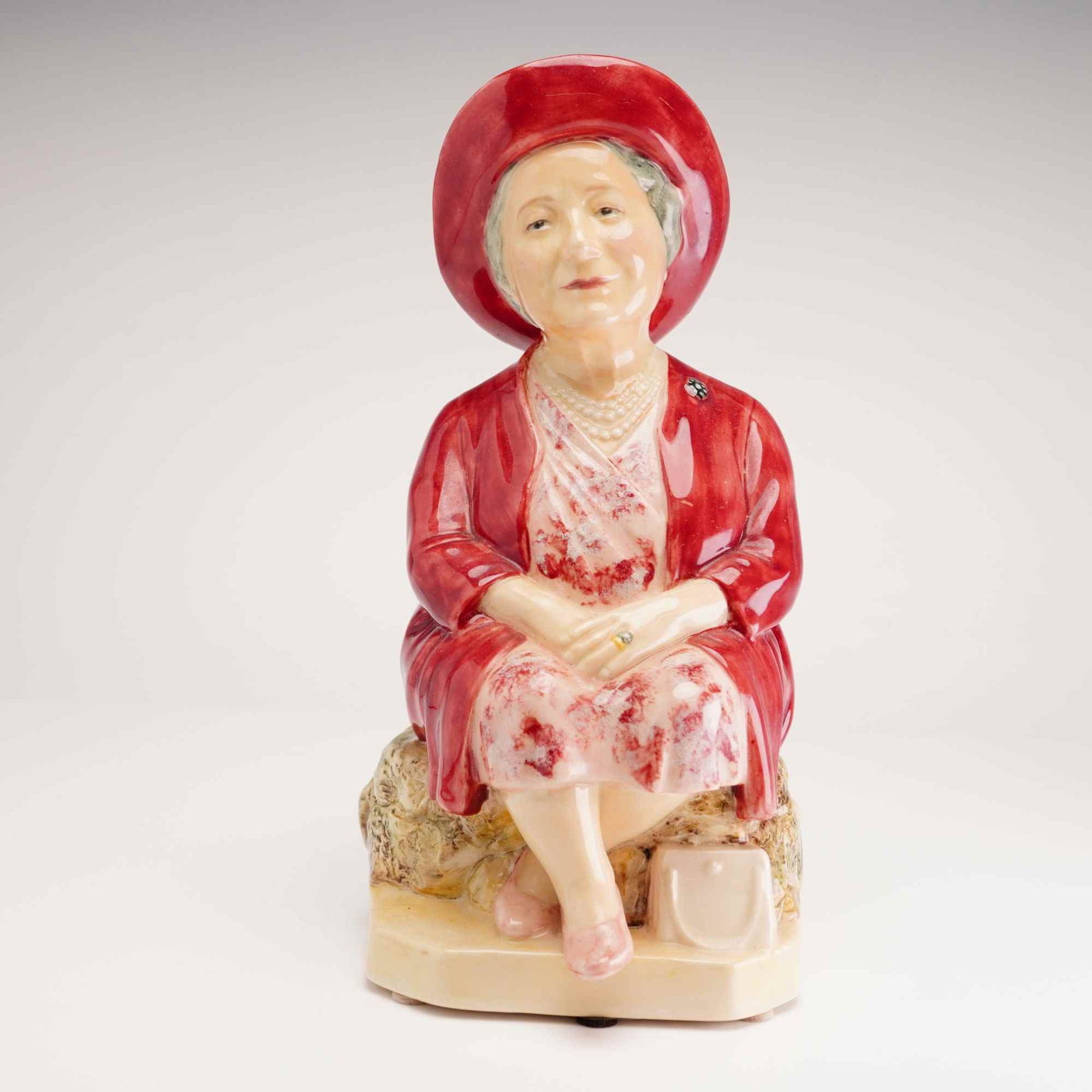 Kevin Francis Ceramics Commemorative Character Jug, The Queen Mother-Red (1 of 4)