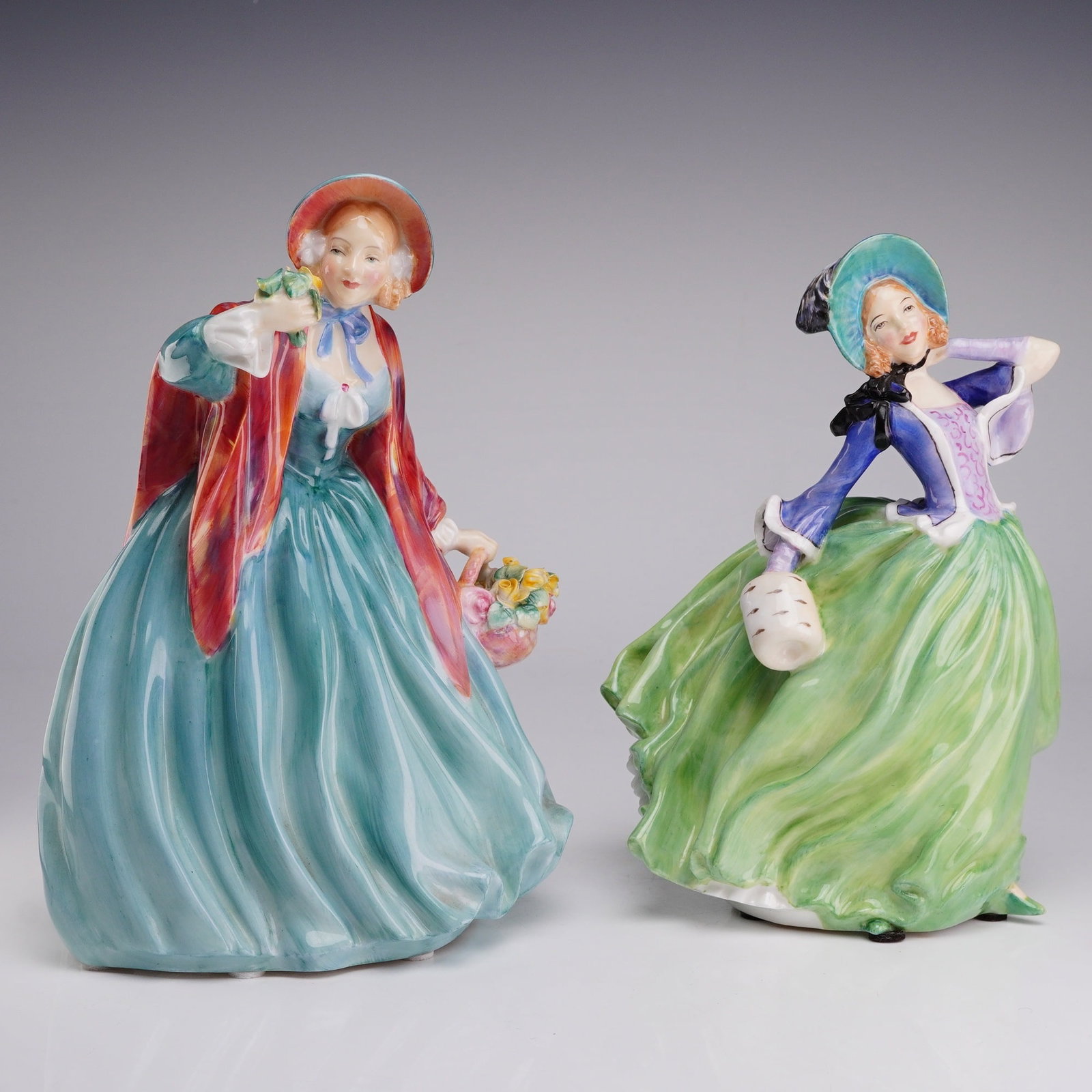 Two Royal Doulton Figurines, Lady Charmian HN1948 and Autumn Breezes HN 1913 (1 of 3)