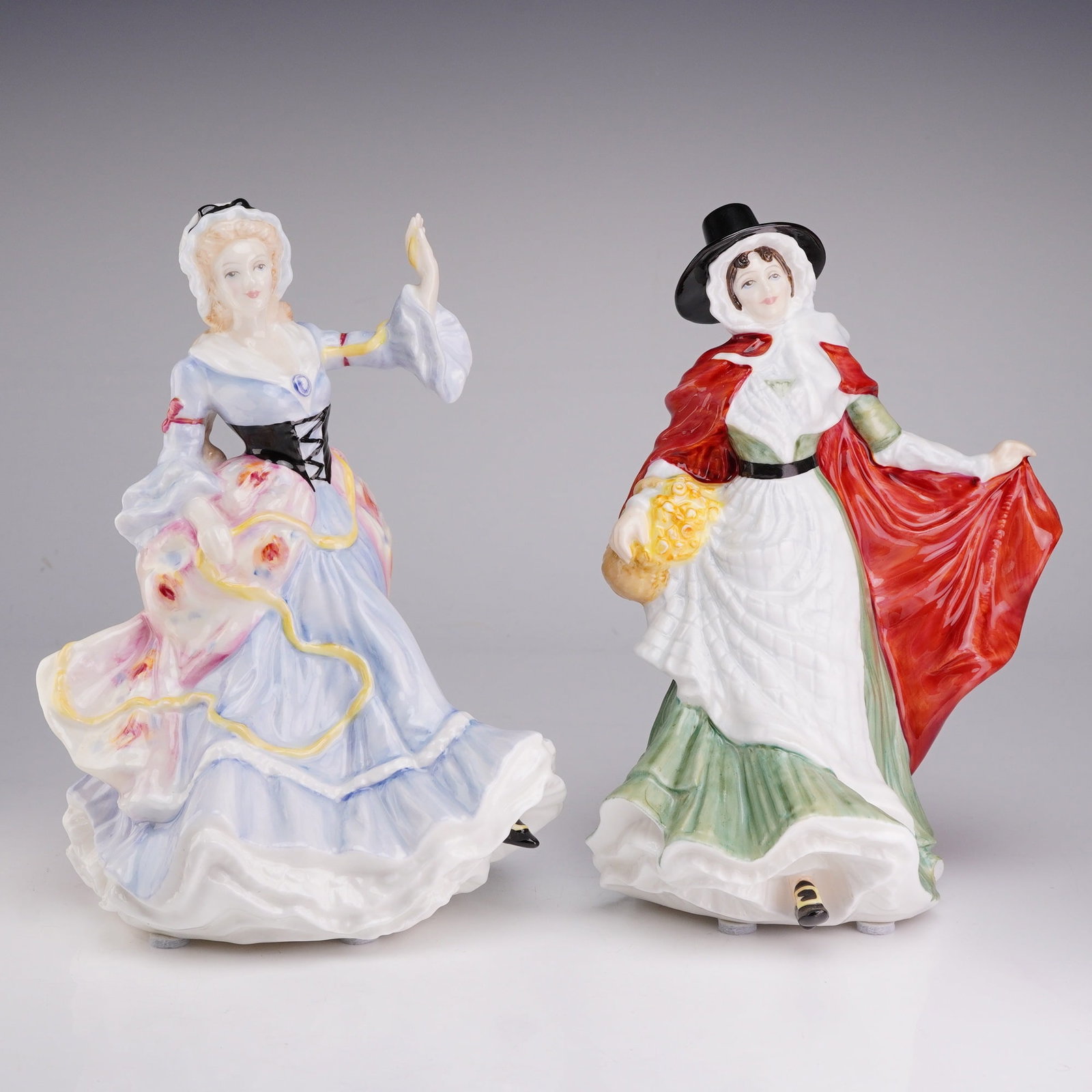 Two Royal Doulton Ladies of the British Isles Figurines England HN3627 and Wales HN3630 (1 of 3)