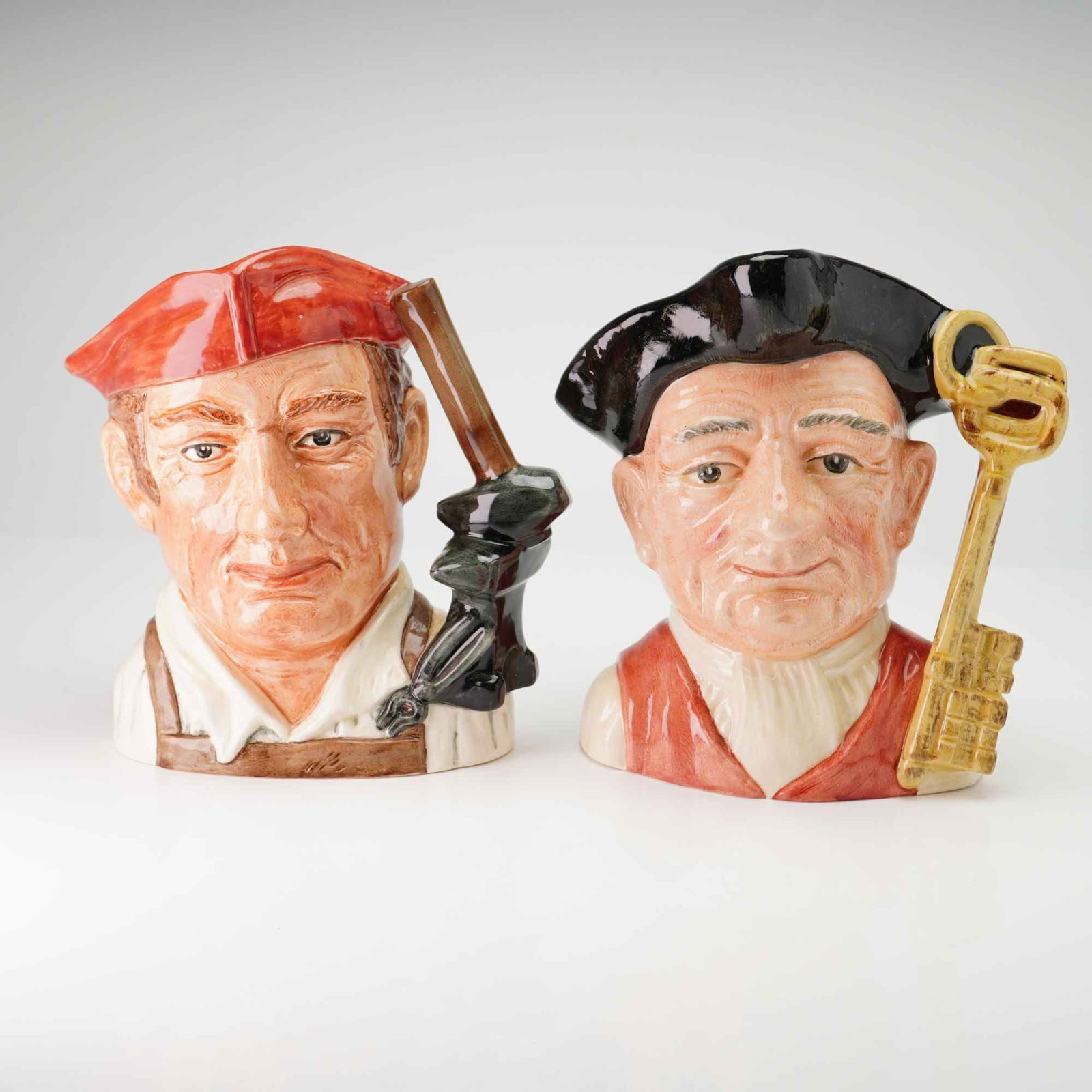 2pc Royal Doulton Character Jugs from Williamsburg: Blacksmith and Gaoler (1 of 4)