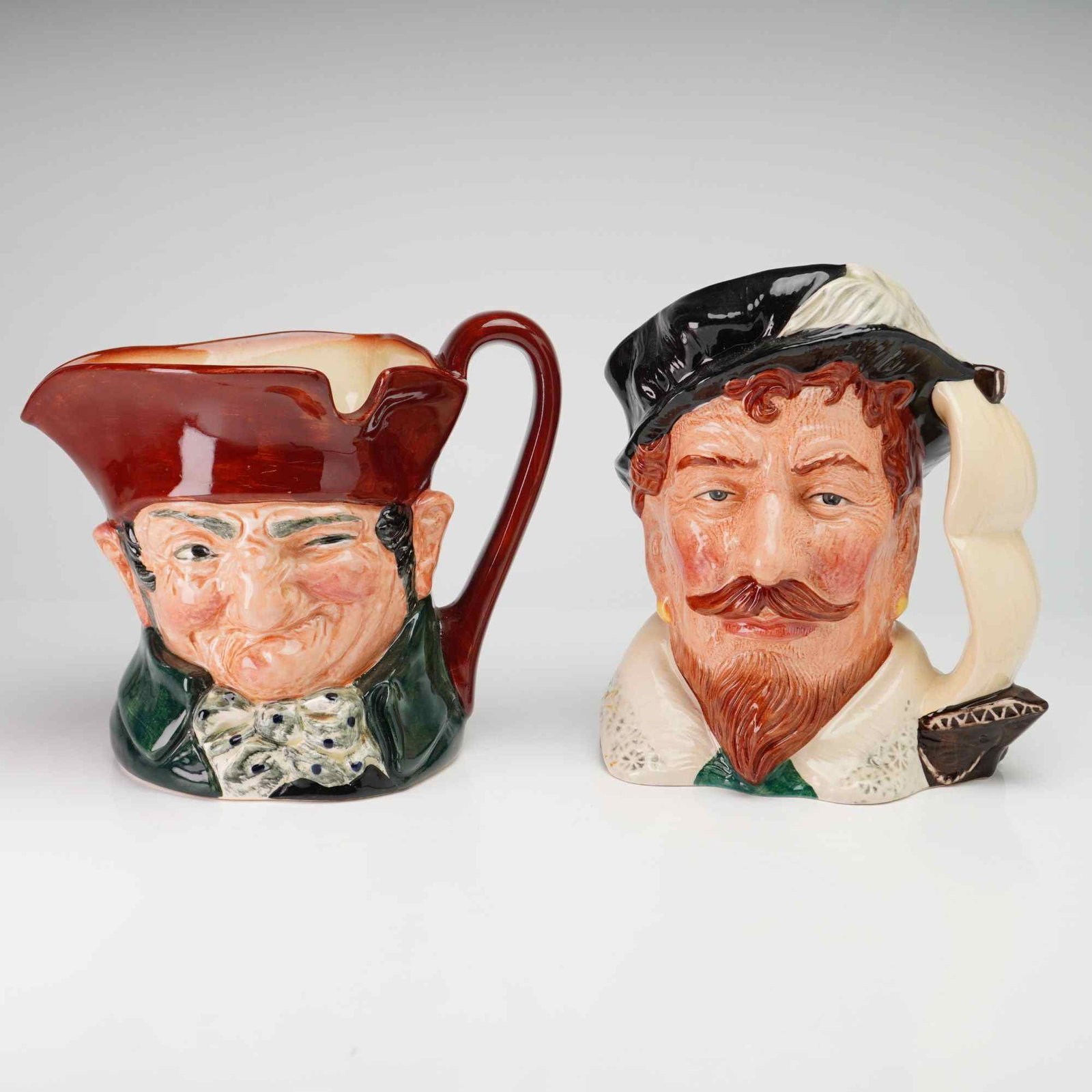 2pc Royal Doulton Character Jugs, Old Charley and Sir Francis Drake (1 of 3)