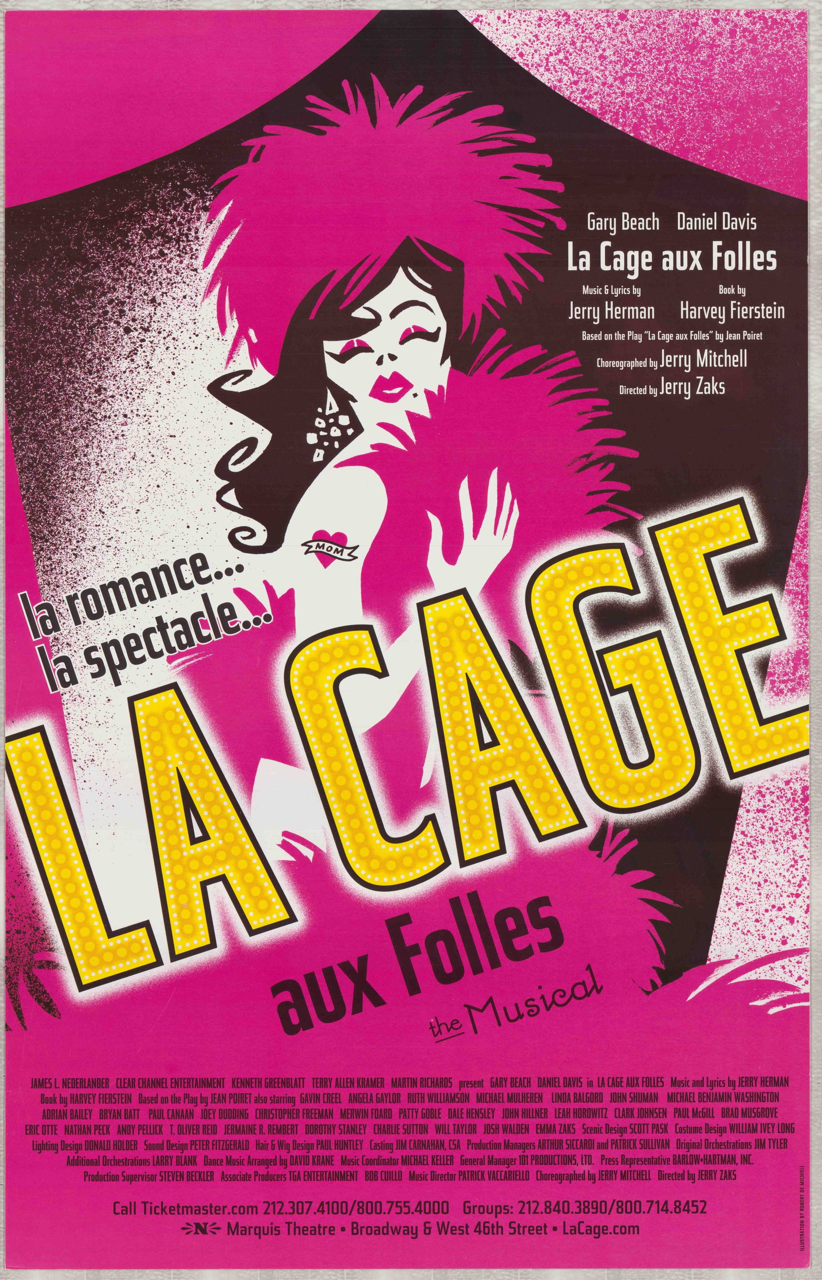 La Cage aux Folles 2004 Broadway Revival, Original Window Card Poster (1 of 1)