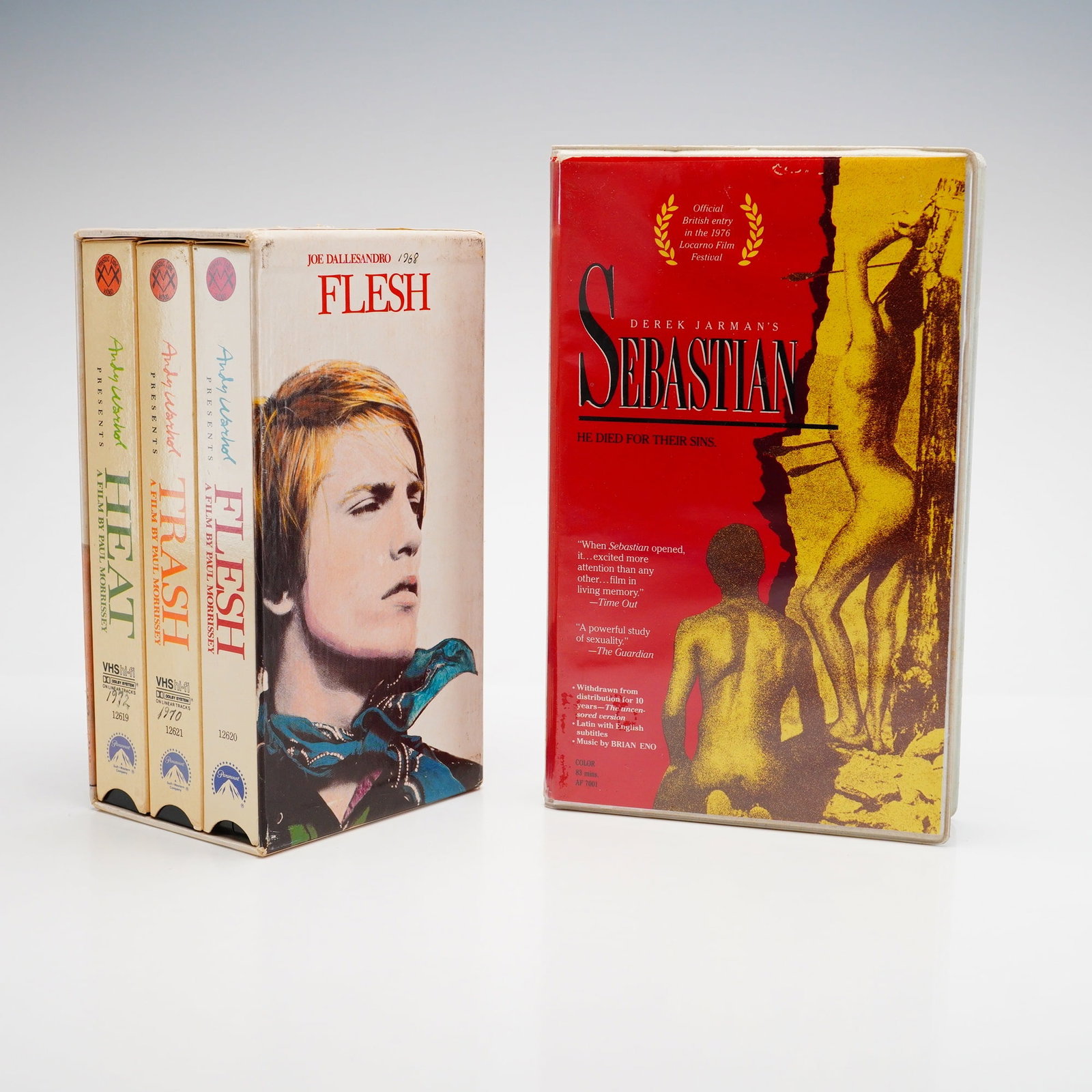 Rare Queer Cult Cinema VHS Collection Including Andy Warhol's Flesh, Trash & Heat and Derek Jarman's (1 of 3)