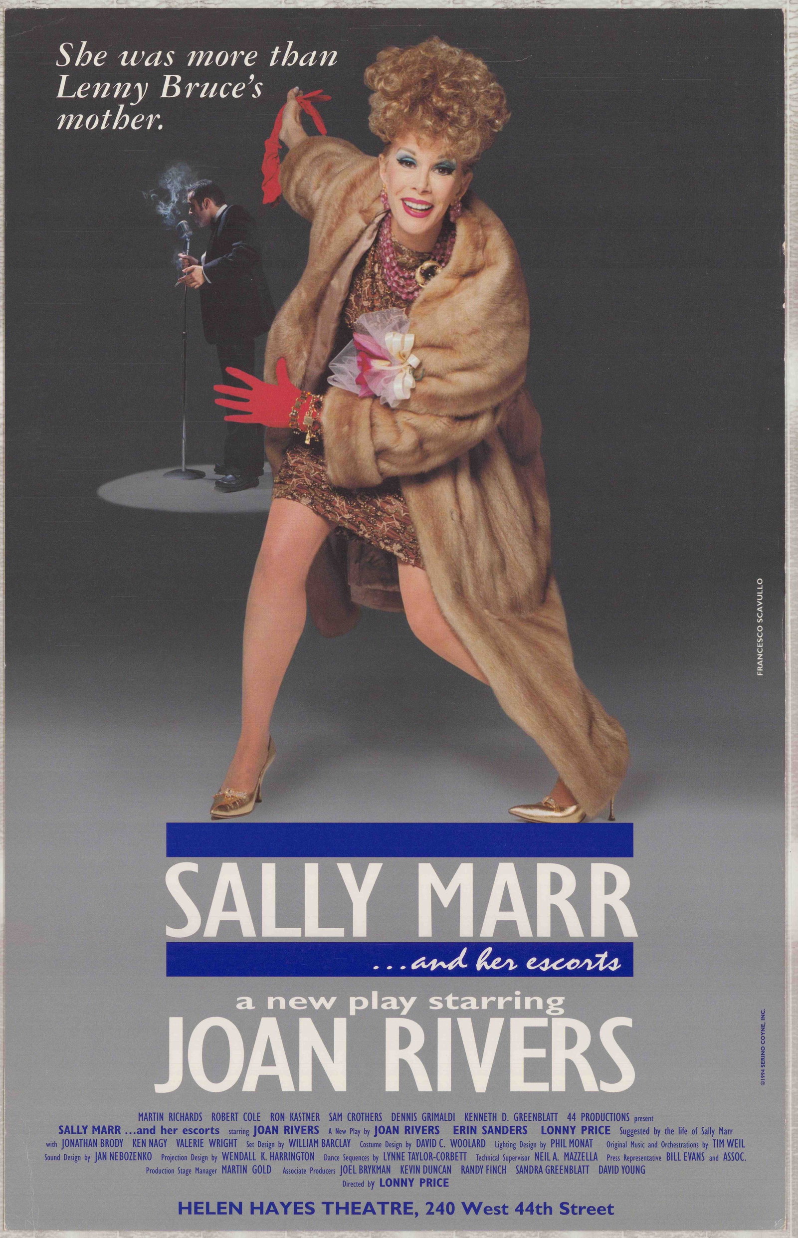 Joan Rivers Sally Marr and her escorts Original Theatre Production Poster, 1994 (1 of 1)