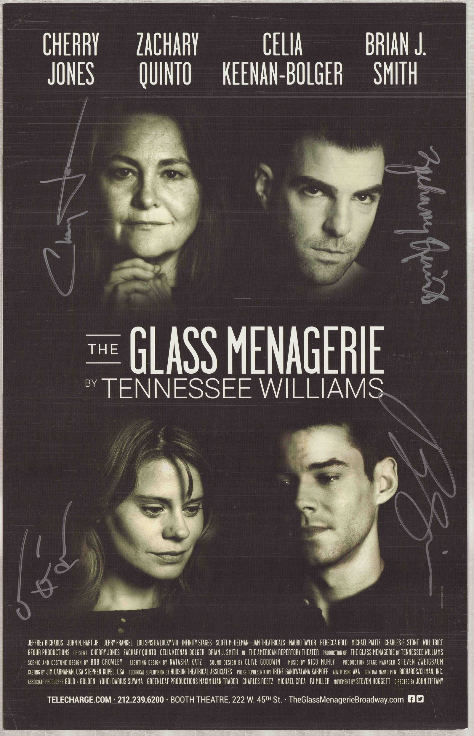 The Glass Menagerie, Original Broadway Production Poster, Signed by Cast (1 of 1)