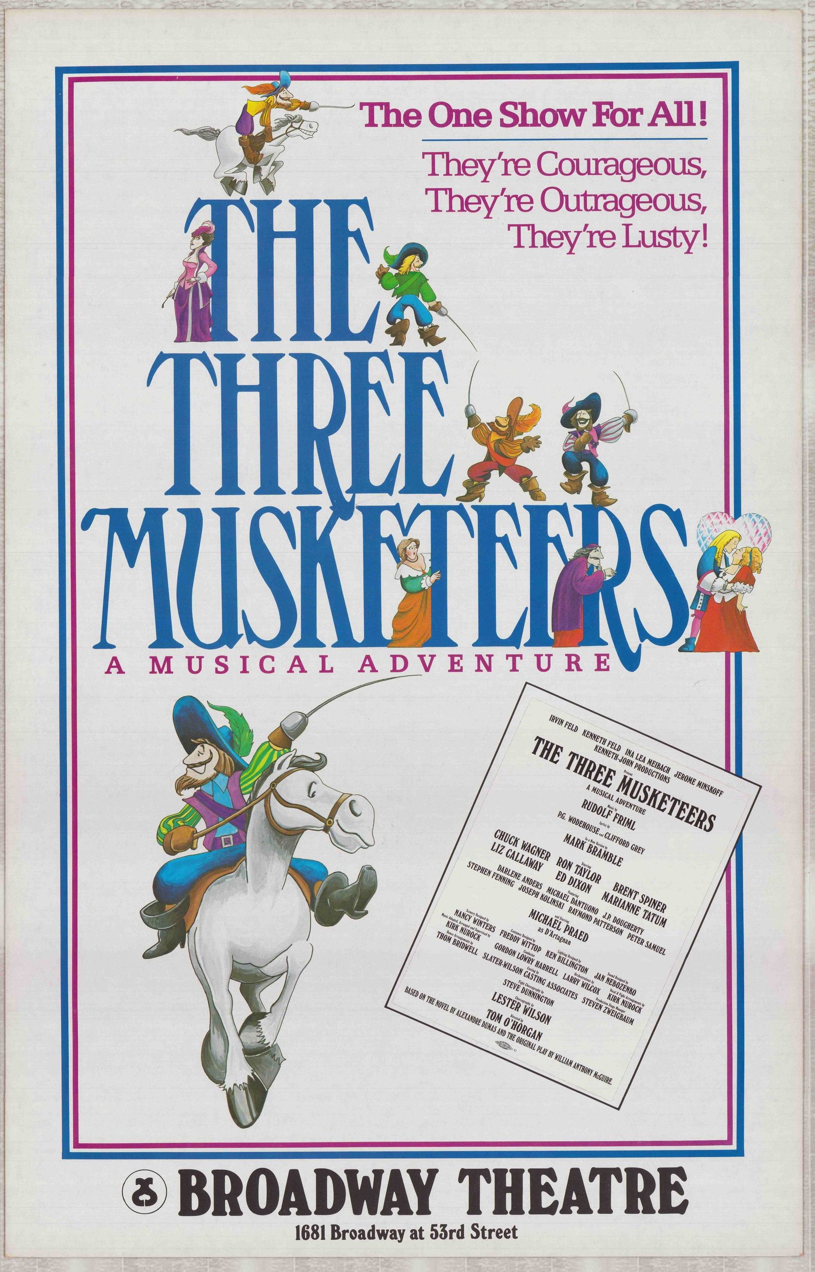 The Three Musketeers: A Musical Adventure, Original Broadway Theatre Poster (1 of 1)