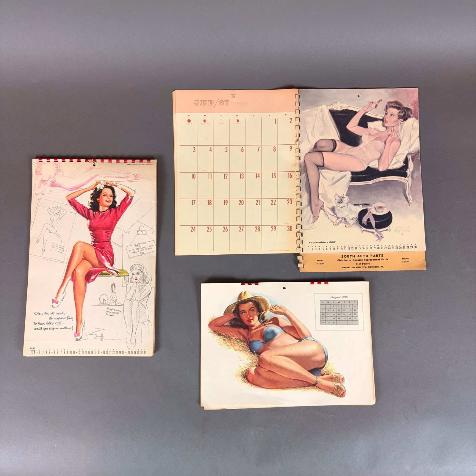 3pc Esquire and American Pin-Up Calendar Collection (1947??"1967) (1 of 5)