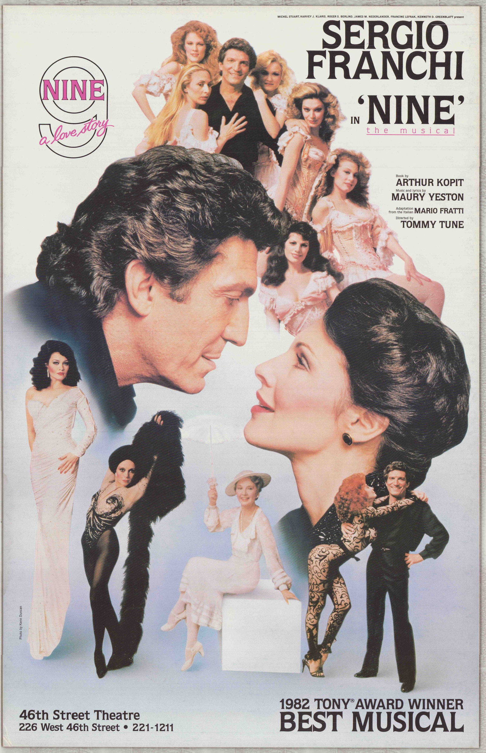 Nine the Musical, Original Theatre Board, Starring Sergio Franchi (1 of 1)