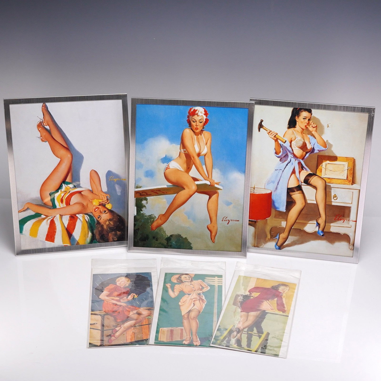 Six Pin-Up Offset Lithographs After Gil Elvgren (1 of 4)