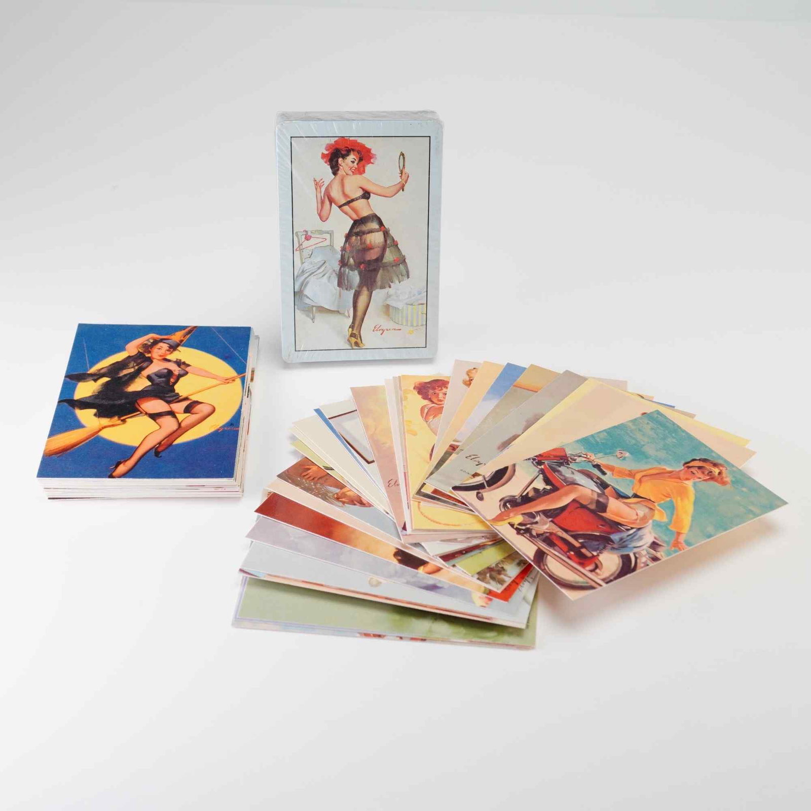 3pc Sets of Gil Elvgren Pin-Up Erotica Playing & Trading Cards (1 of 2)