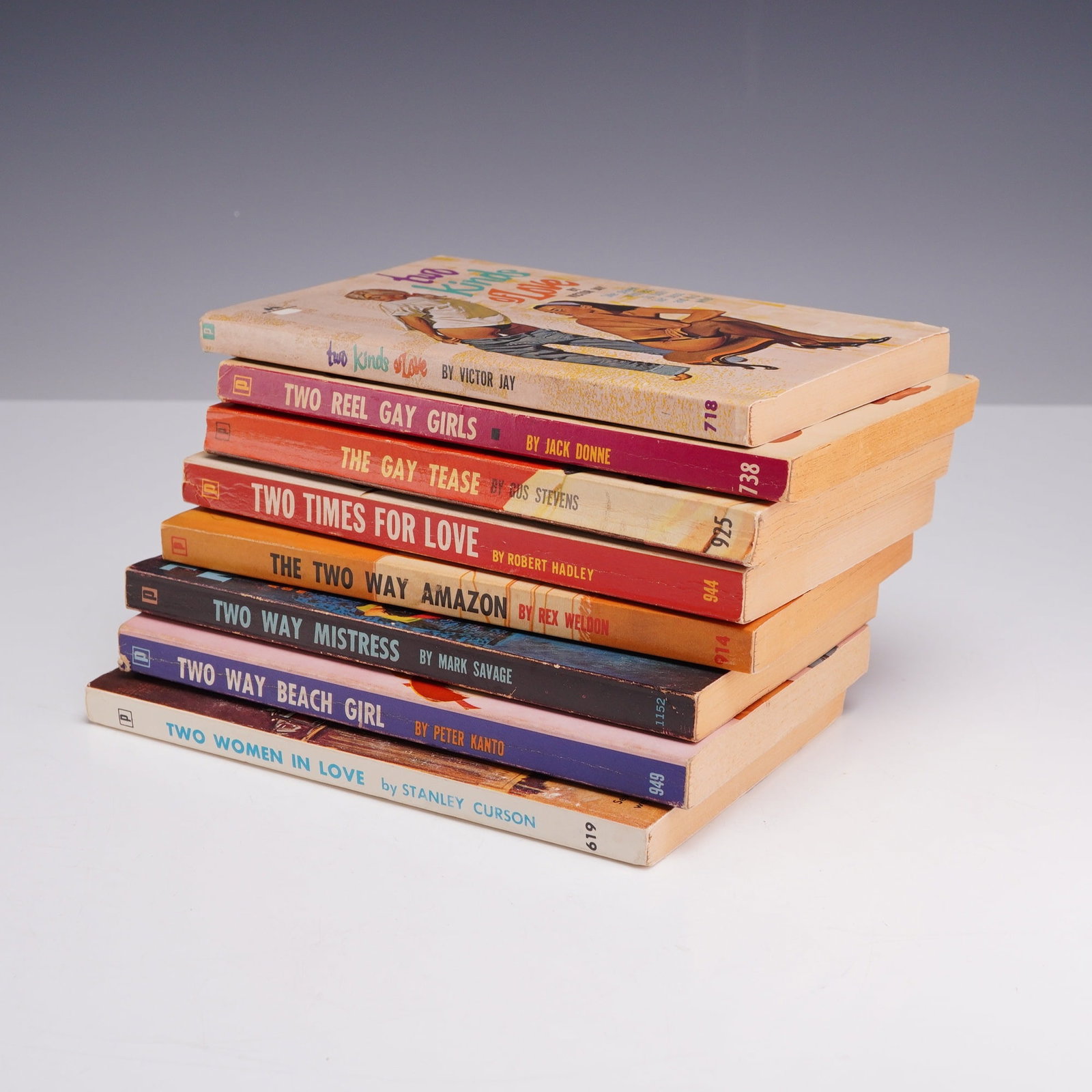 8pc Collection of Brandon House Lesbian Pulp Fiction Novels, 1960s. (1 of 4)