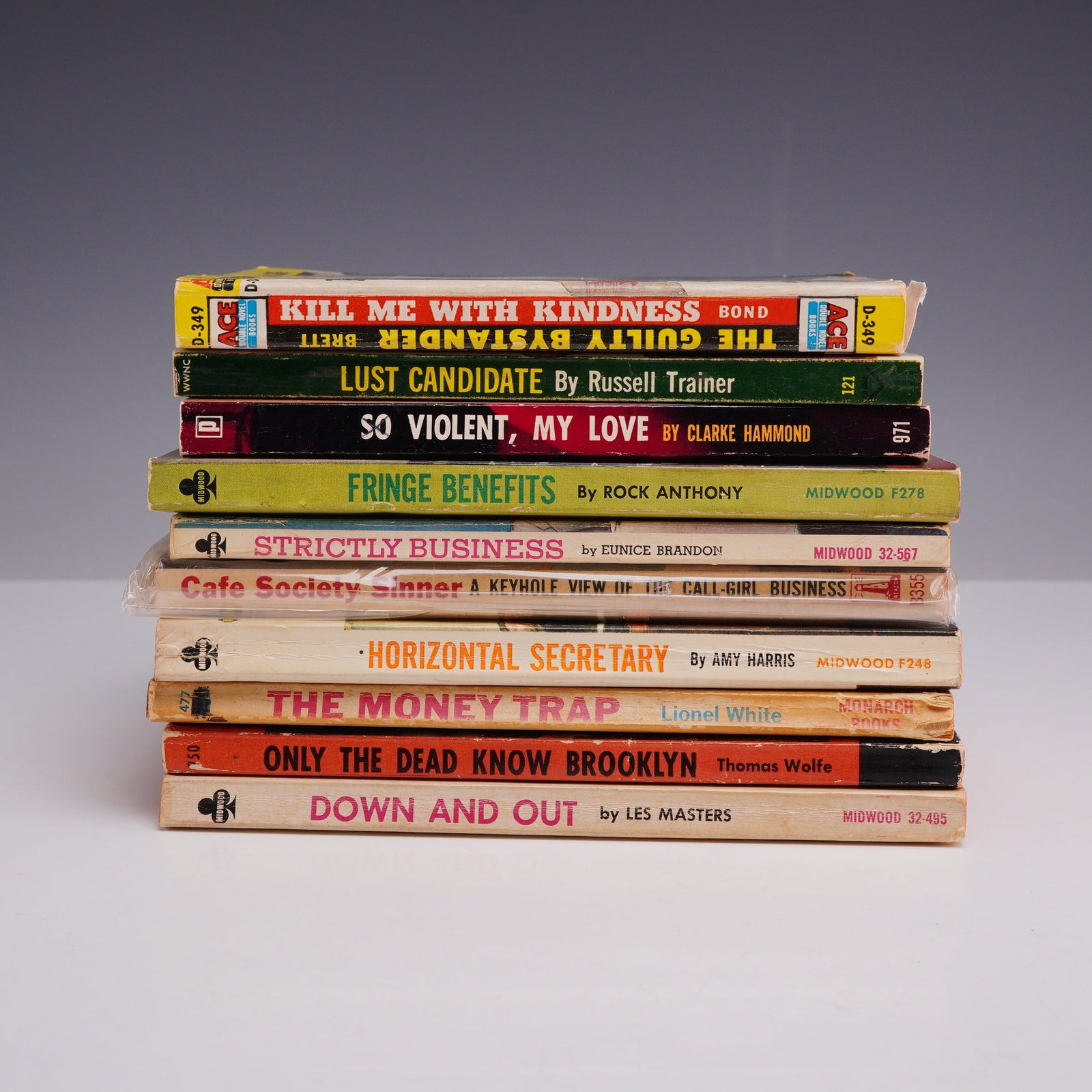 10pc Pulp Fiction and Sleaze Erotica Paperback Books. Various Publishers. (1 of 5)