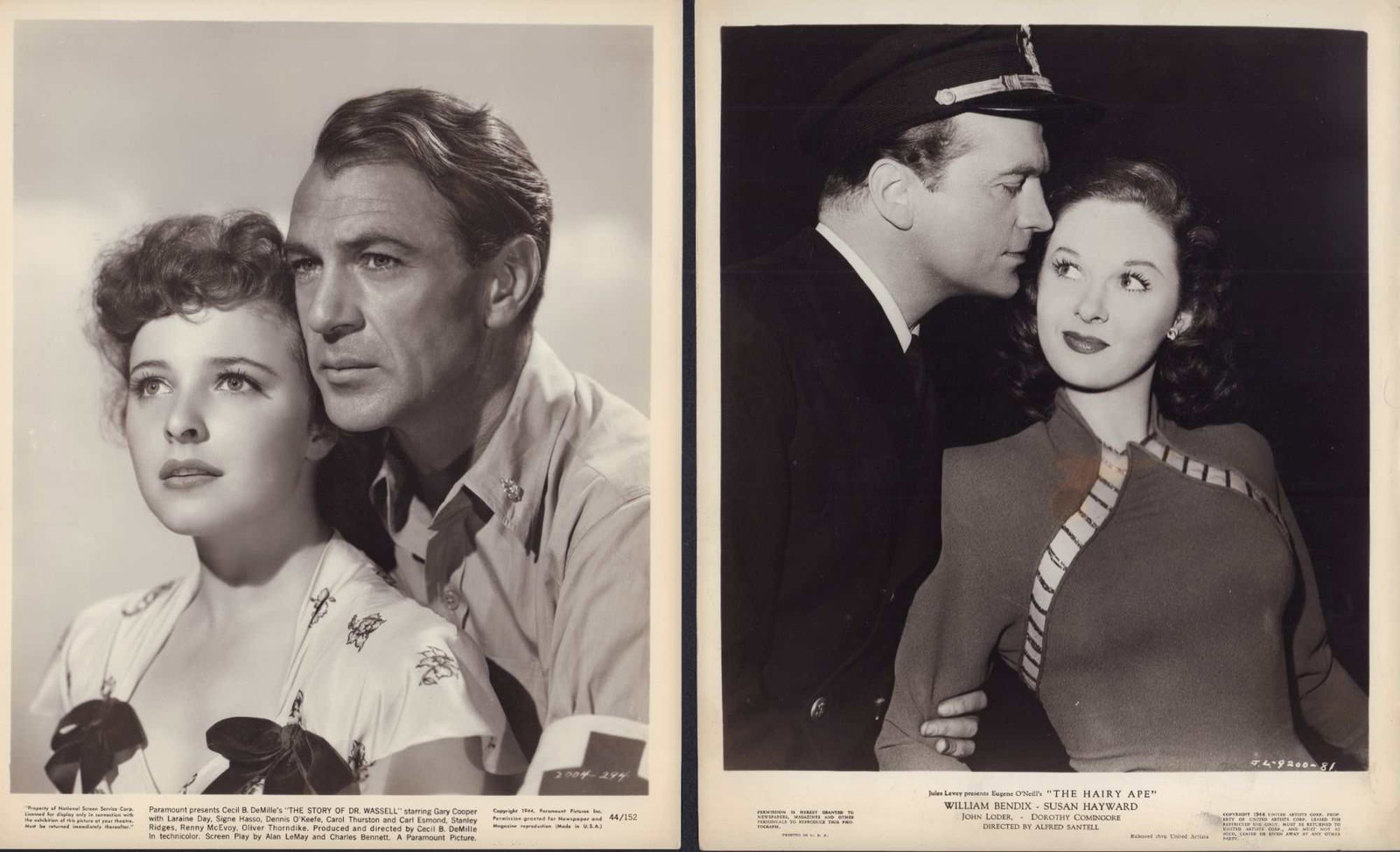 10pc Black and White Movie Star Photos c. 1940 (1 of 6)