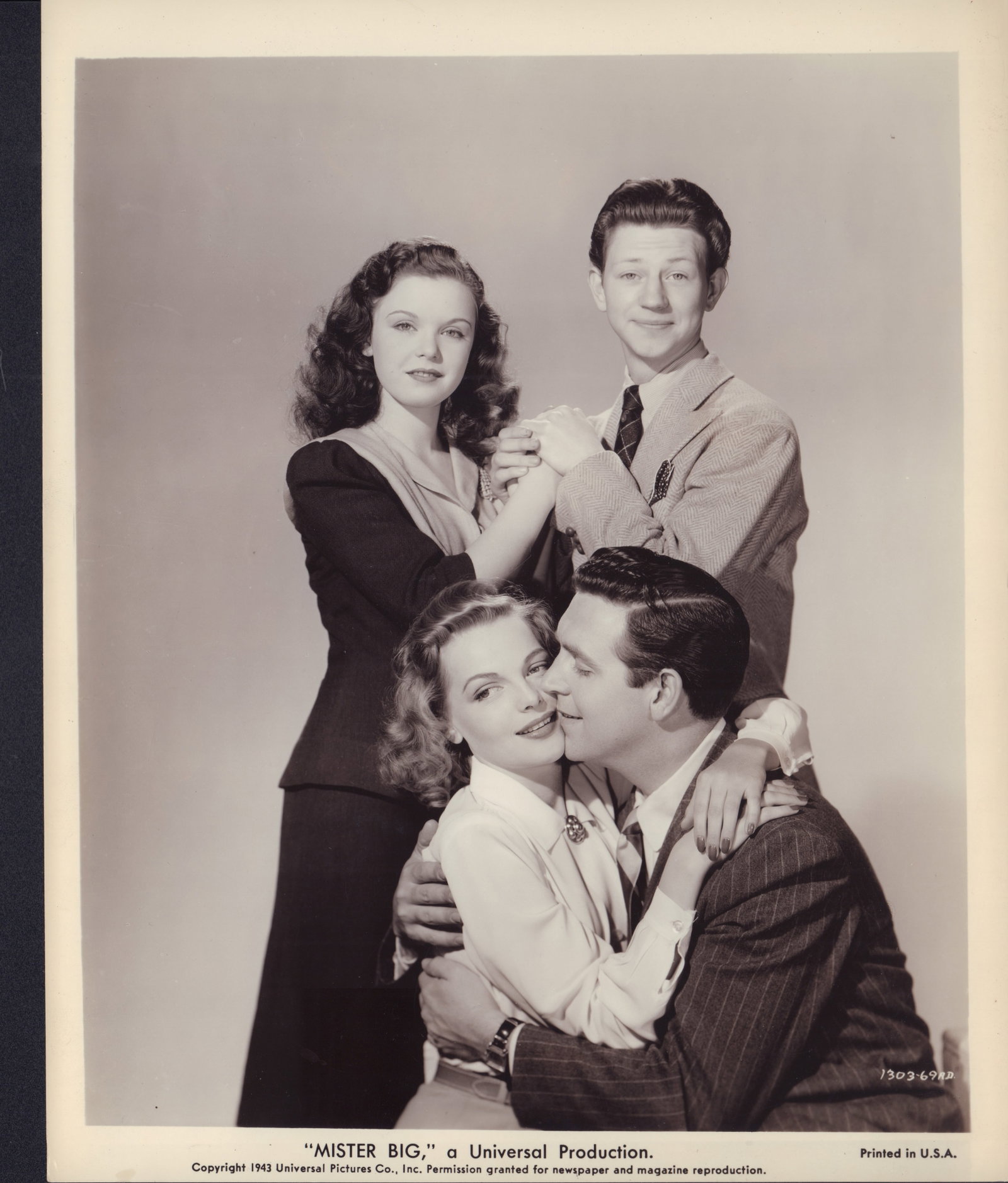 10pc Black and White Movie Star Publicity Photographs c. 1940 (1 of 11)