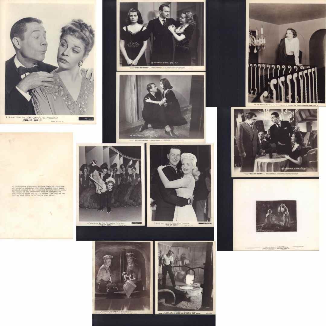 10pc Black and White Movie Star Publicity Photos c. 1940 (1 of 8)