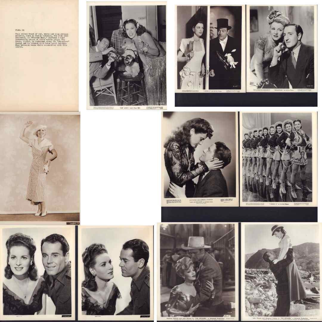 10pc Collection of Original Black and White Movie Star Publicity Photos 1941-1942 (1 of 8)