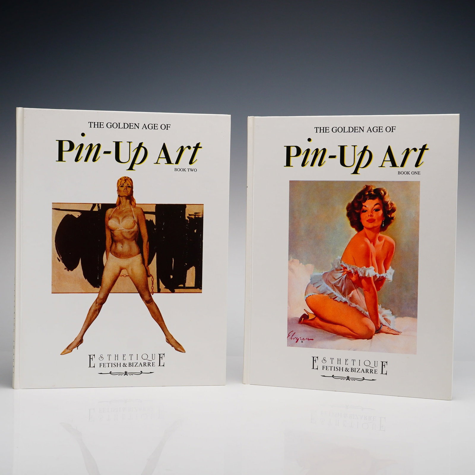 Becattini, Alberto. The Golden Age of Pin-Up Art: Books One and Two: A lot of 2 volumes, The Golden Age of Pin-Up Art Books One and Two, featuring text by Alberto Becattini. These quarto-sized volumes were published in December 1994 by Glittering Images edizioni