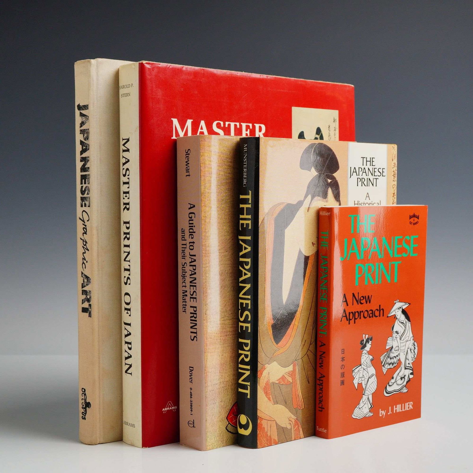 Lor of 5 Hard and Softcover Books on Japanese Art and Prints. Various Publishers, 1969-1983.: A collection of five reference volumes focused on Japanese woodblock prints (ukiyo-e) and graphic arts. The group includes: 1. Stern, Harold P. Master Prints of Japan: Ukiyo-E Hanga. New York: Harry N