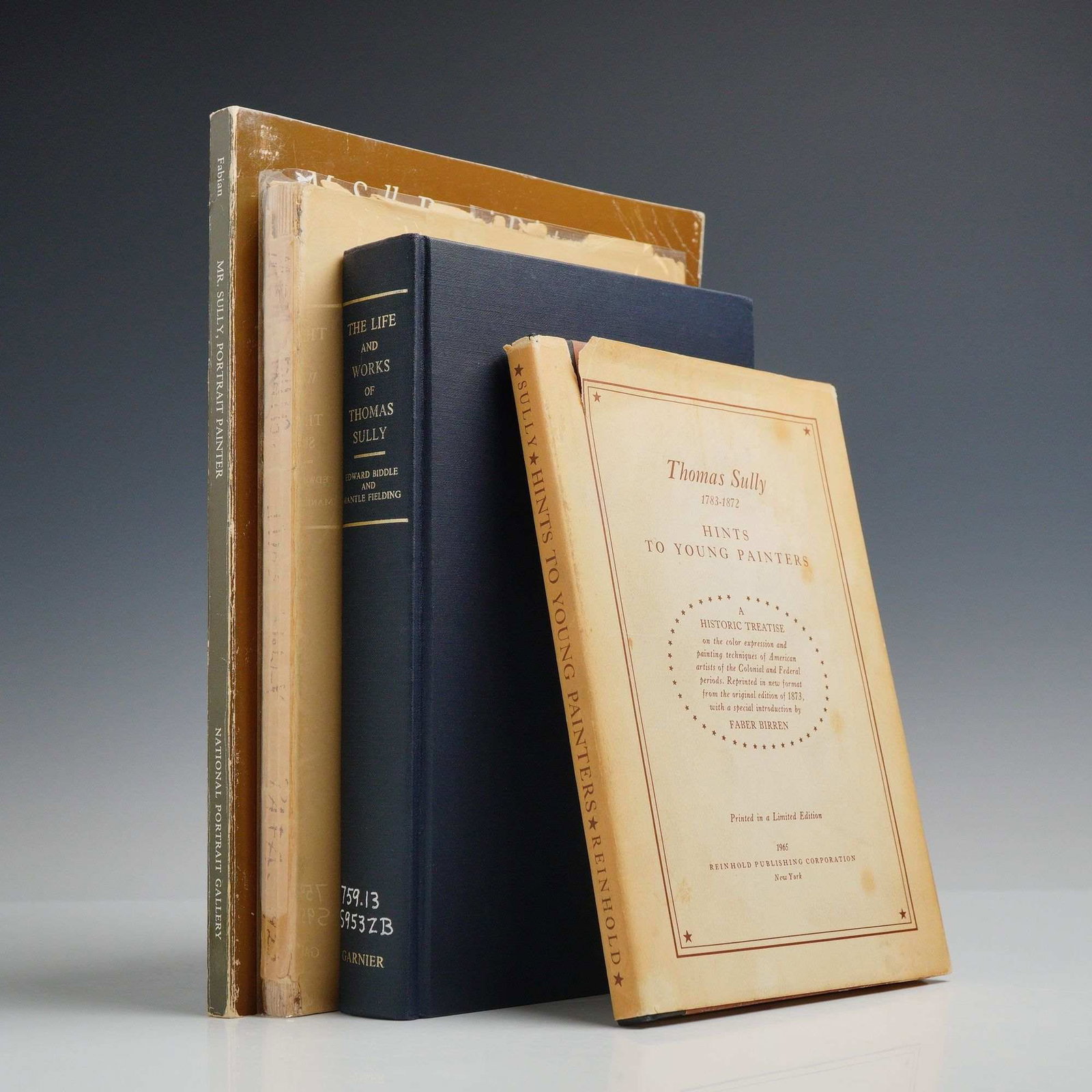 Lot of 4 Thomas Sully Hard and Softcover Art Books. Various Publishers, 1922-1983. (1 of 3)