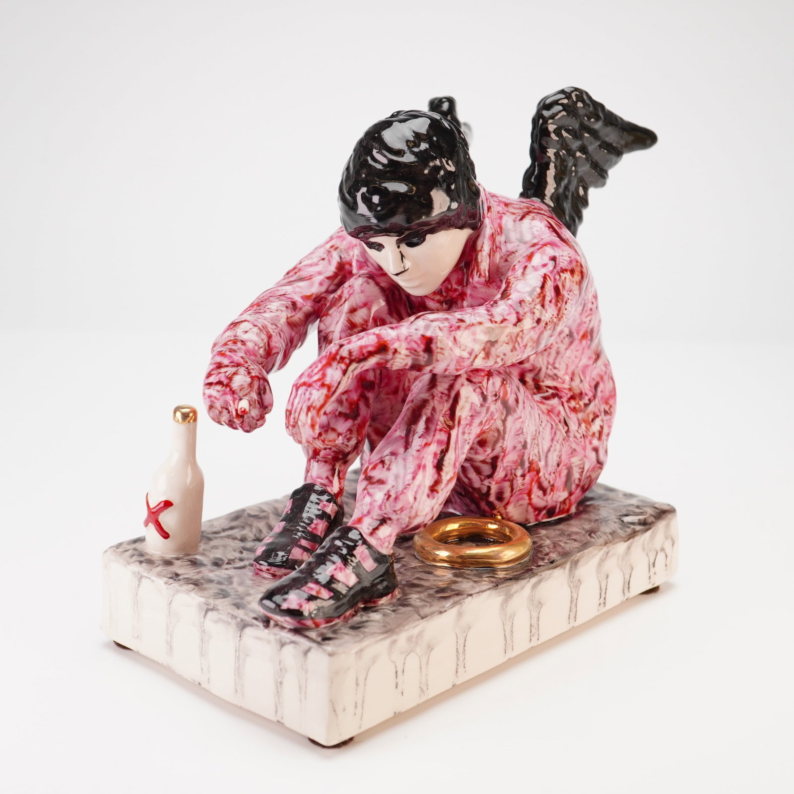 Kevin Francis Street Art Collection Banksy The Fallen Angel Prototype Ceramic Figurine by Andrew (1 of 3)