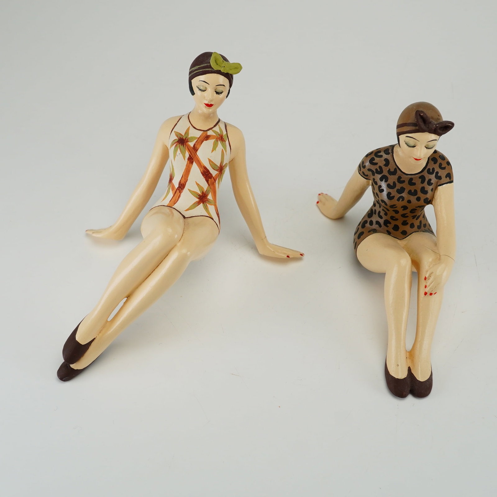 2pc Art Deco Style Resin Bathing Beauty's Figurines (1 of 5)