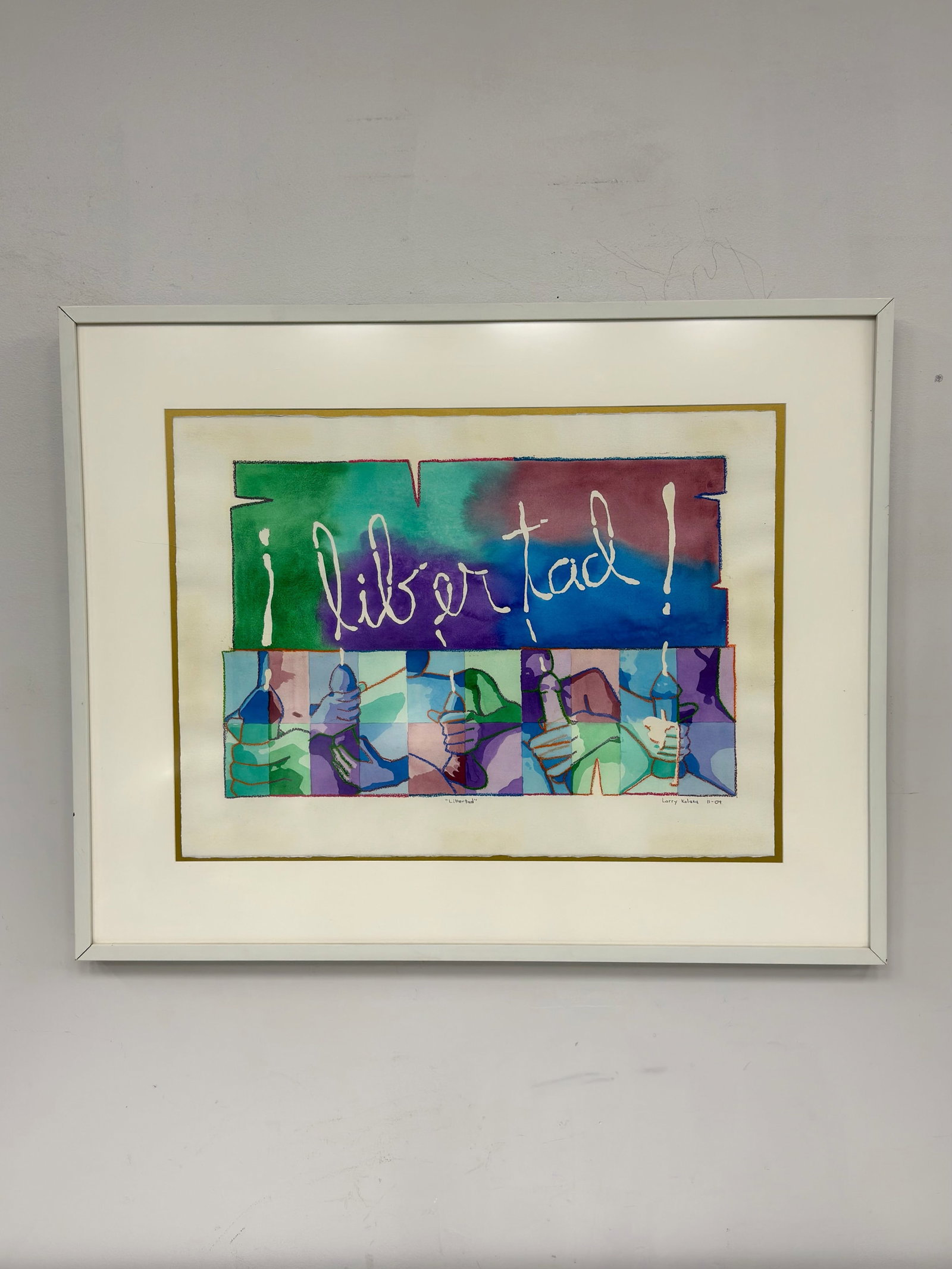 Larry Kolasa, Libertad, Mixed Media on Paper, 2004 (1 of 5)