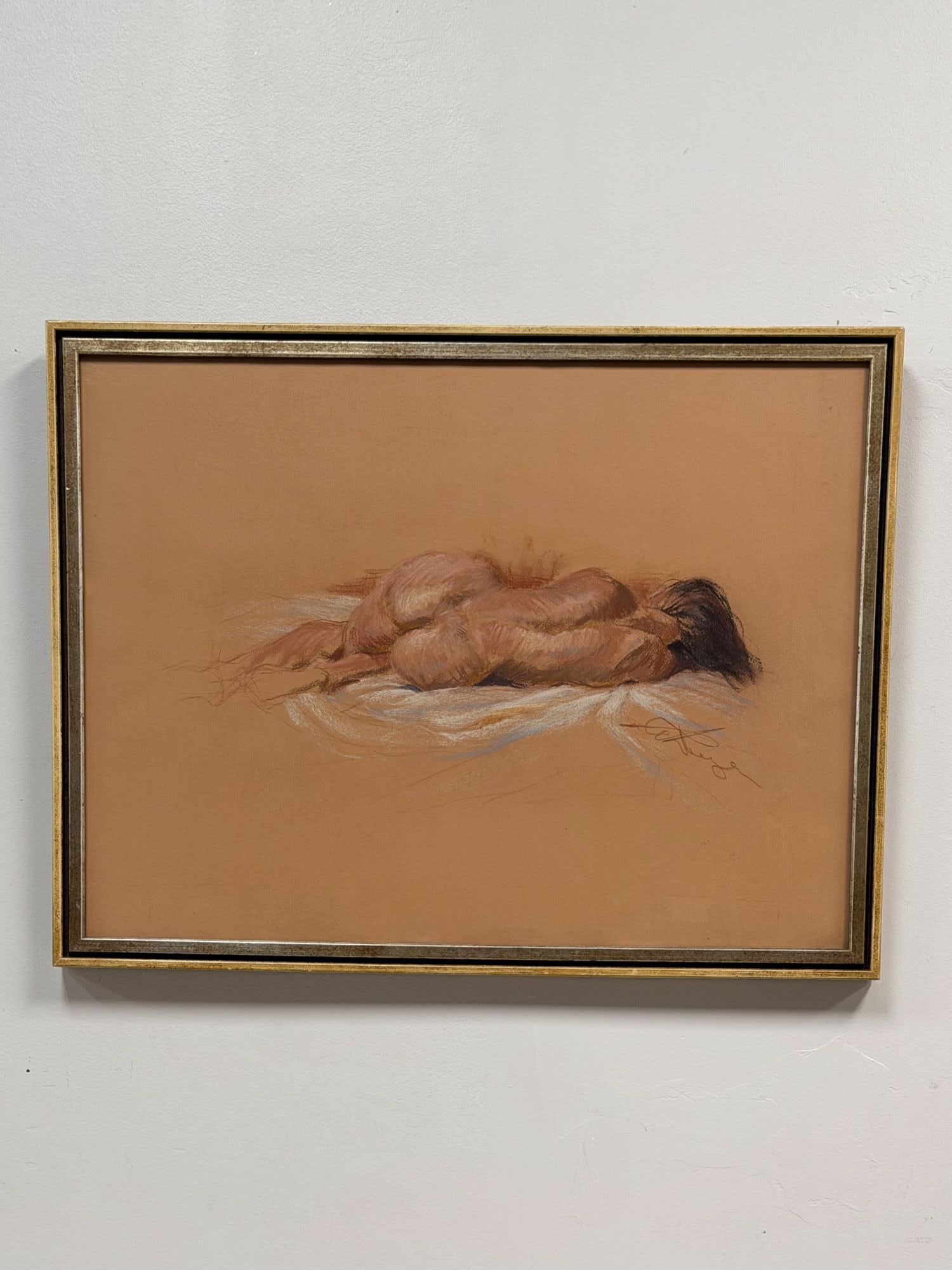 Gustav Rehberger (Austrian-American, 1910-1995) Pastel on Paper, Reclining Nude Female, Signed (1 of 6)