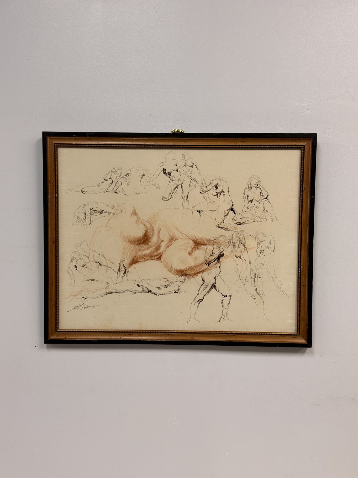 Gustav Rehberger (Austrian-American, 1910-1995) Mixed Media Drawing, Nude Female Study, Signed (1 of 9)