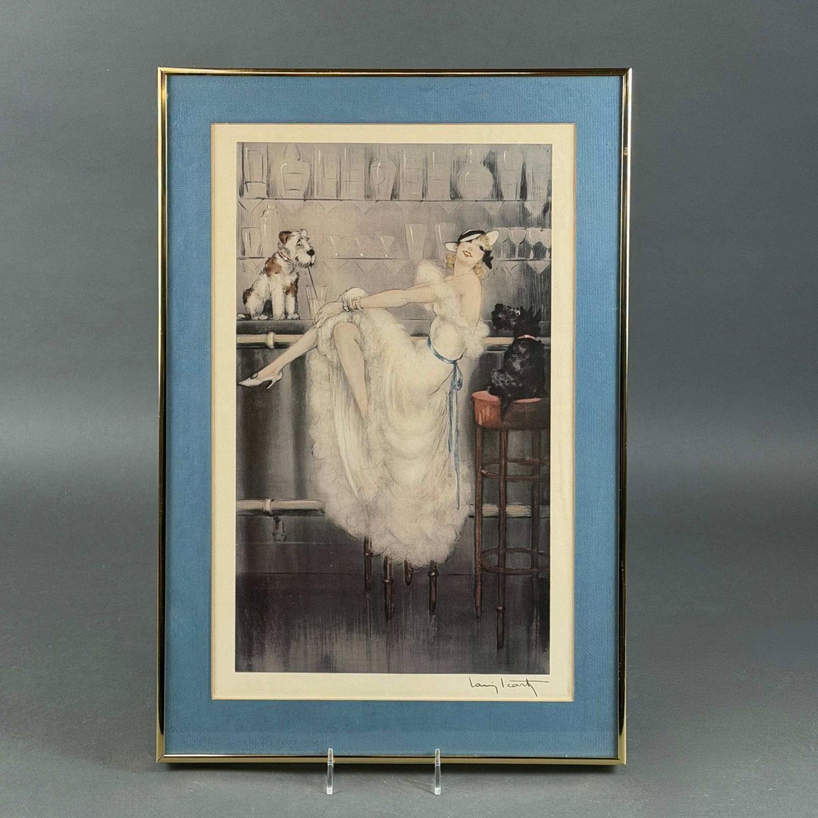 After Louis Icart (French, 1888-1950) Framed Print on Paper, Gay Trio (1 of 4)
